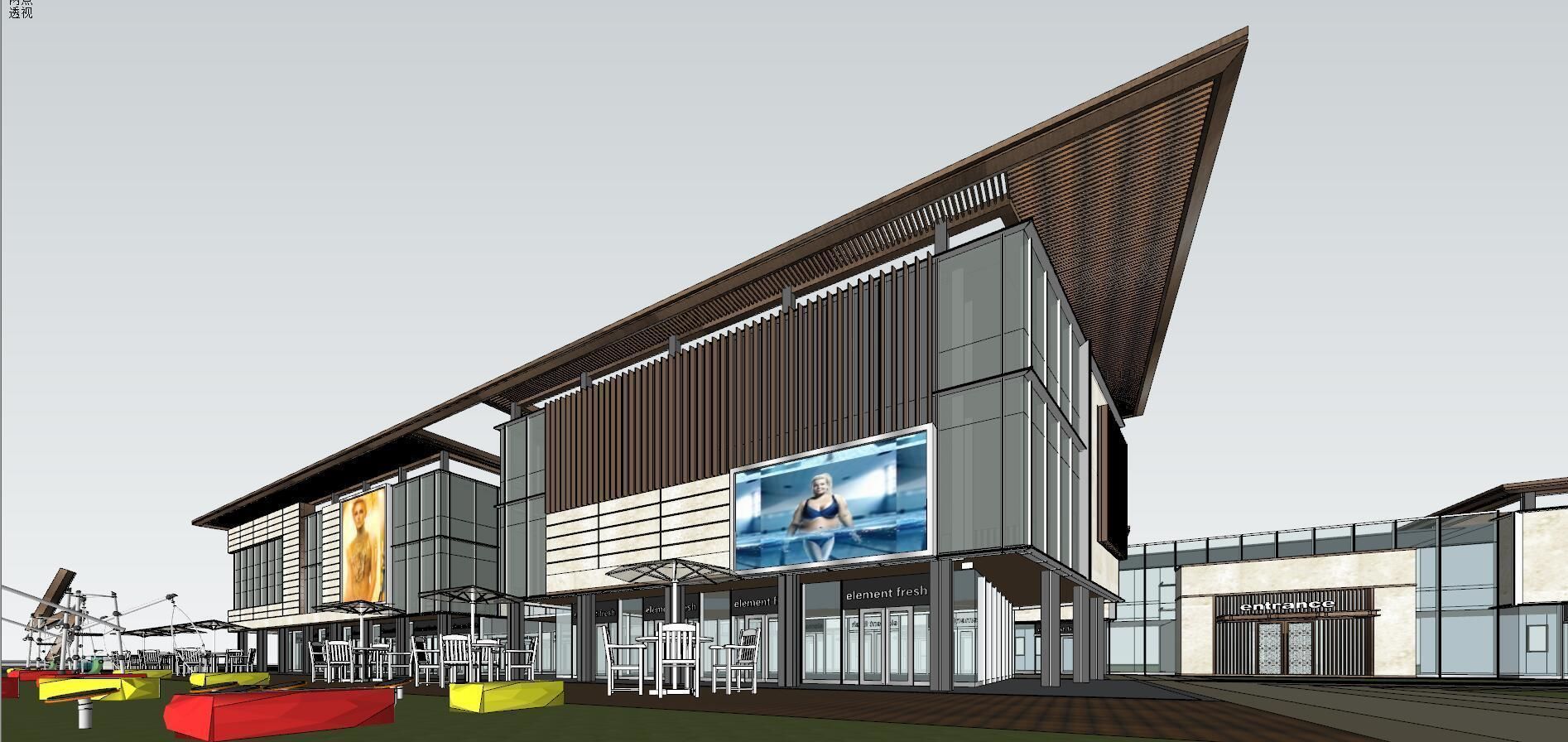 building Commercial streets 3D model 3D model_7