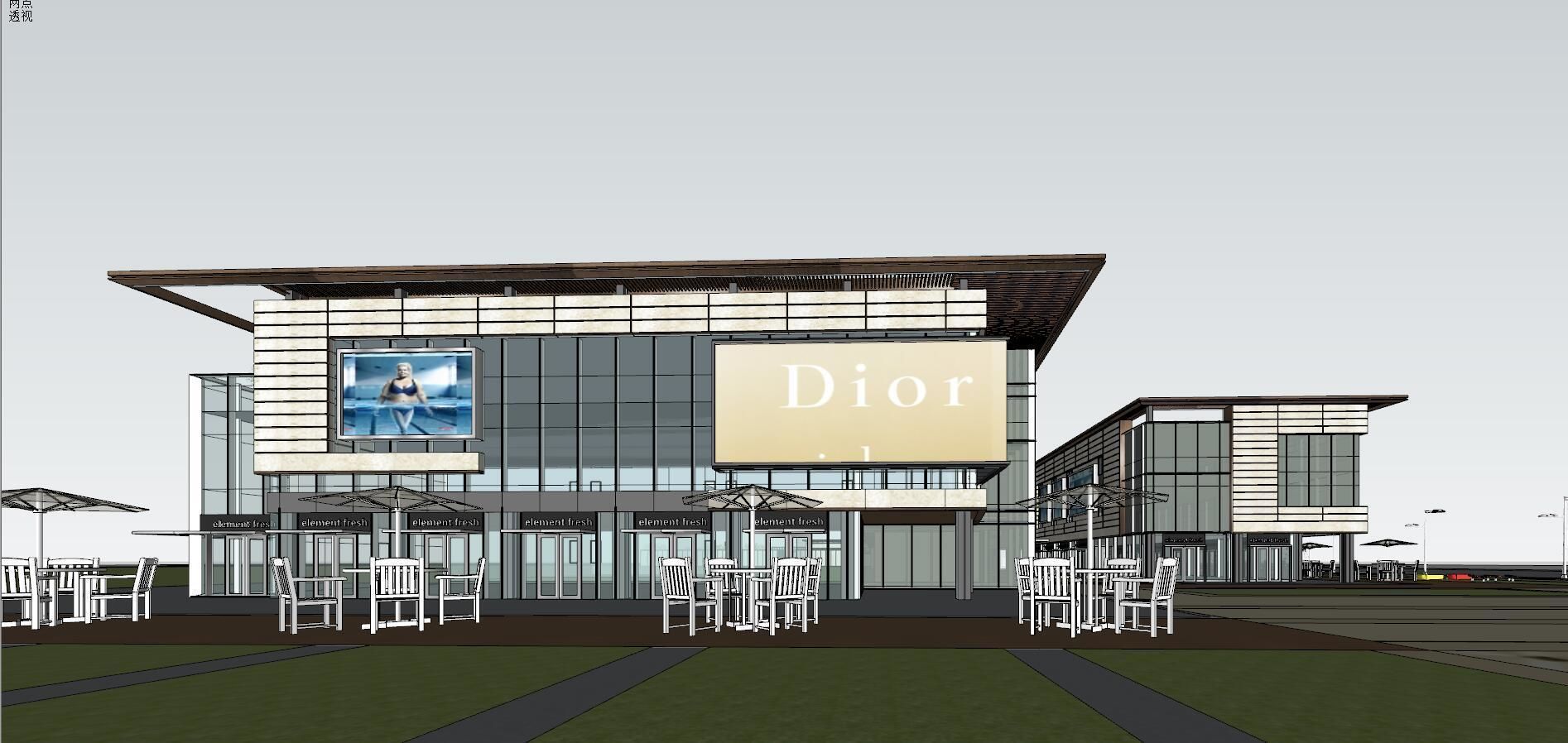 building Commercial streets 3D model 3D model_4