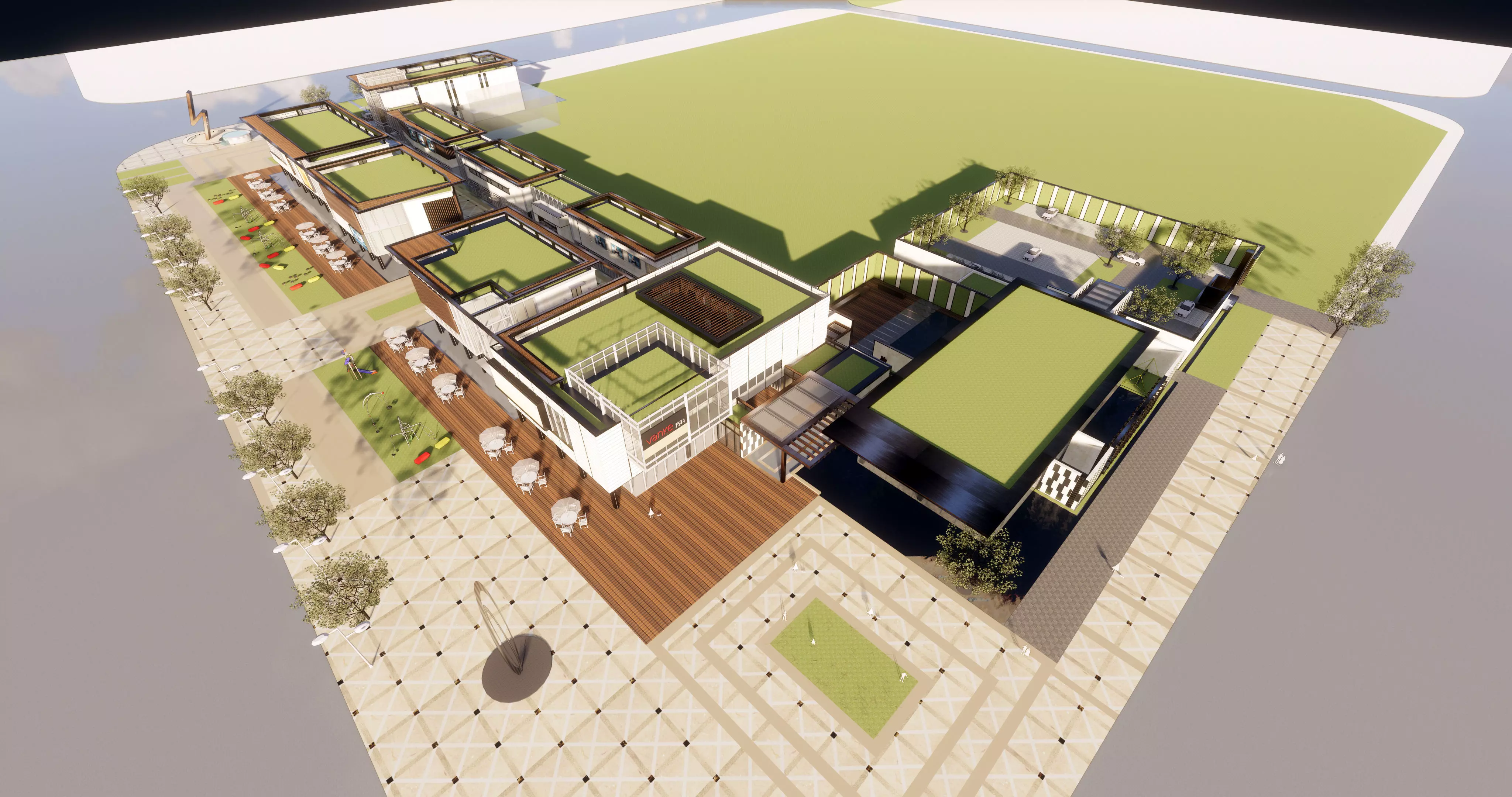 building Commercial streets 3D model 3D model_0