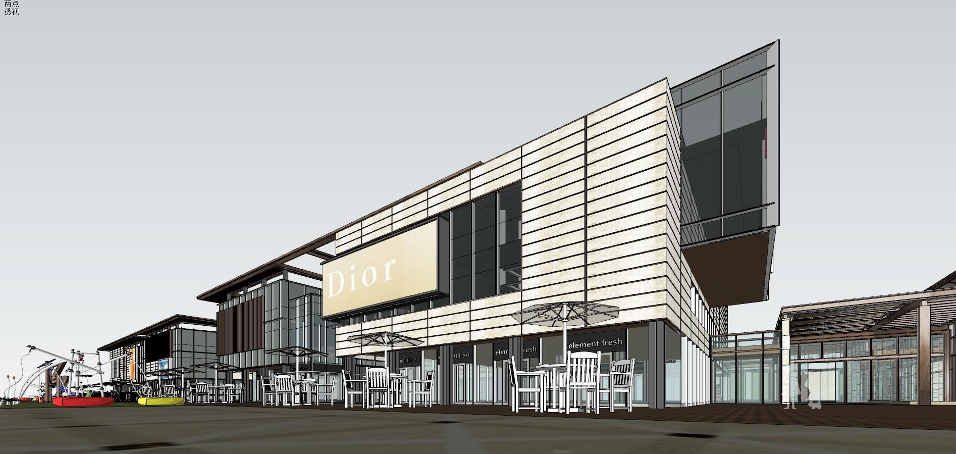 building Commercial streets 3D model 3D model_10