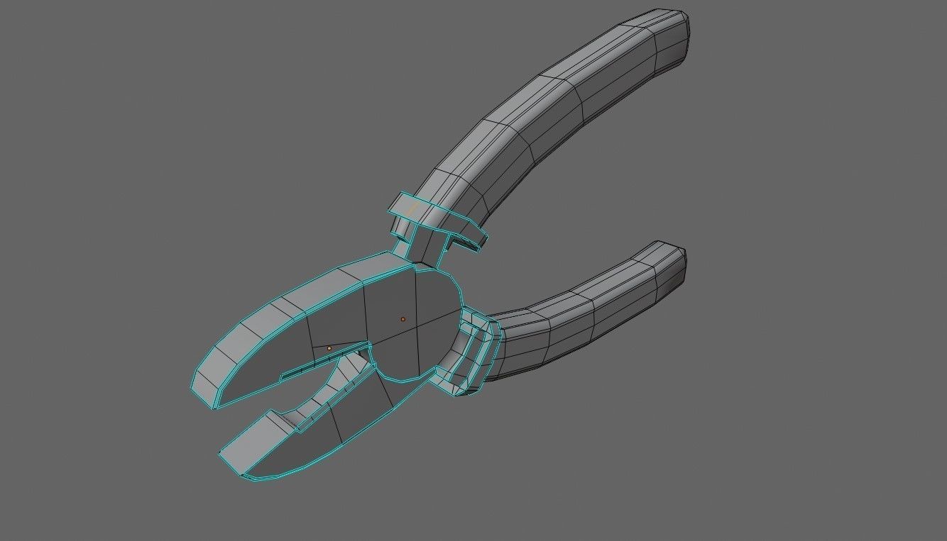 Cutting Pliers Tool Workshop - Ferramenta Alicate de Corte Low-poly 3D model_14