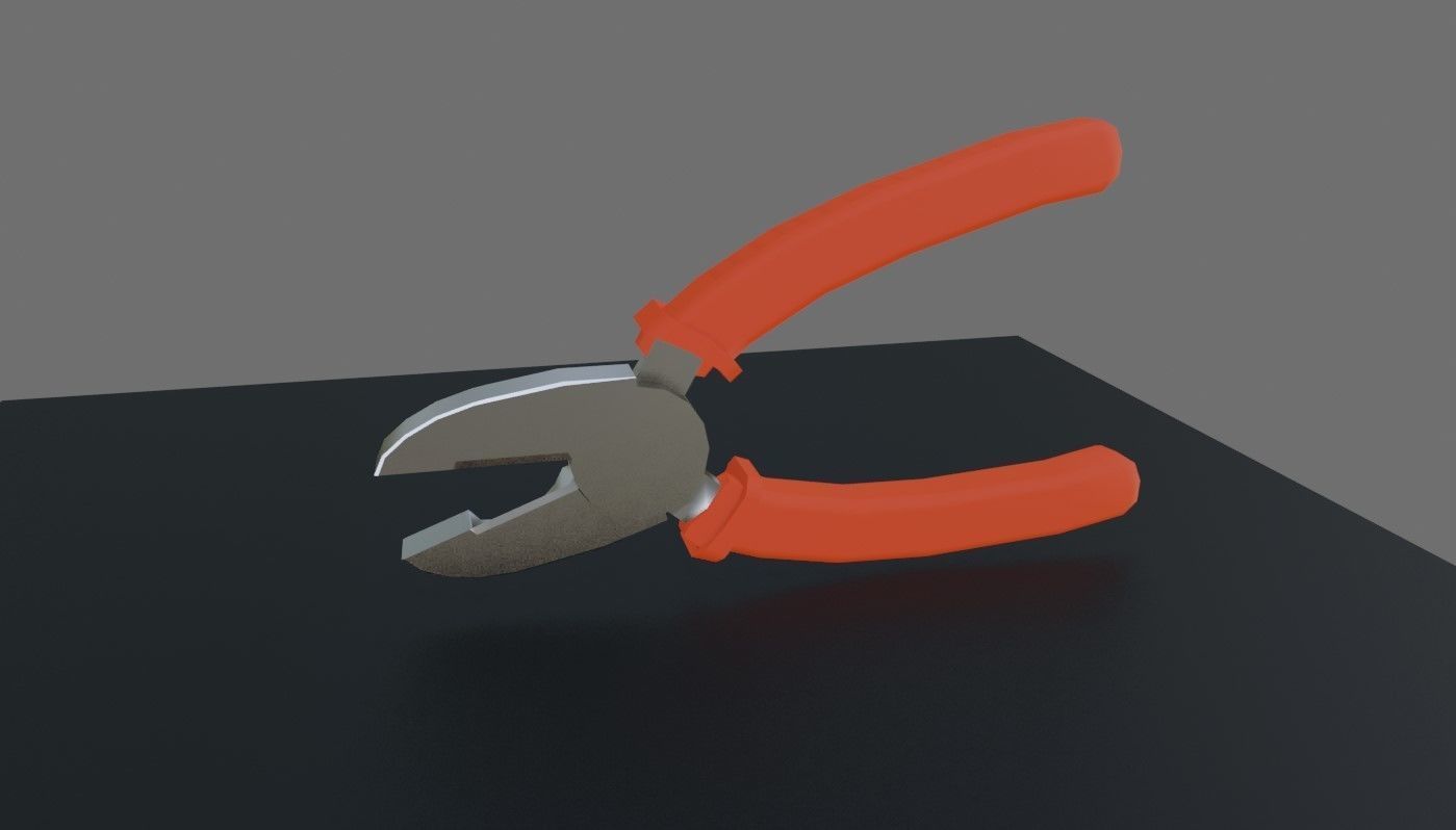 Cutting Pliers Tool Workshop - Ferramenta Alicate de Corte Low-poly 3D model_11