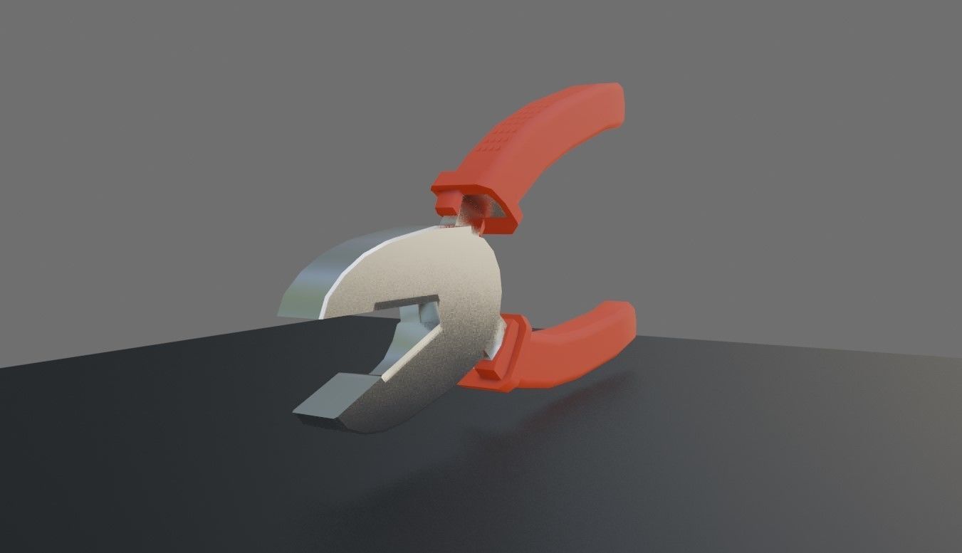Cutting Pliers Tool Workshop - Ferramenta Alicate de Corte Low-poly 3D model_12