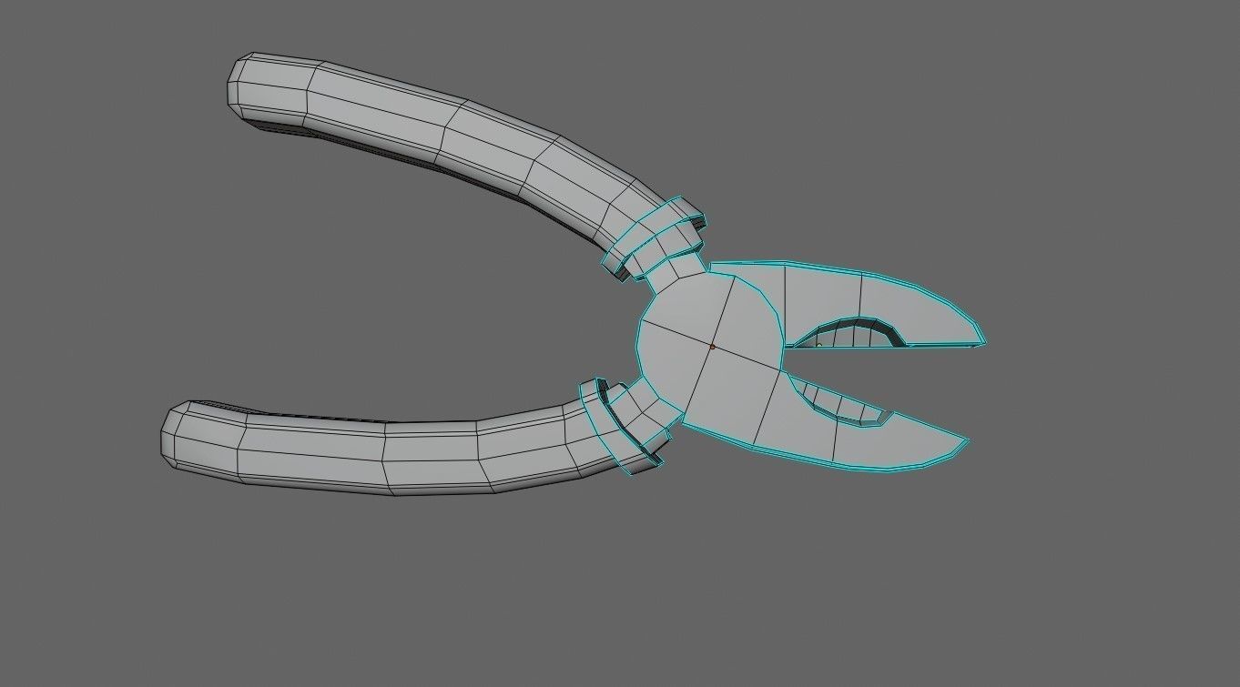 Cutting Pliers Tool Workshop - Ferramenta Alicate de Corte Low-poly 3D model_16