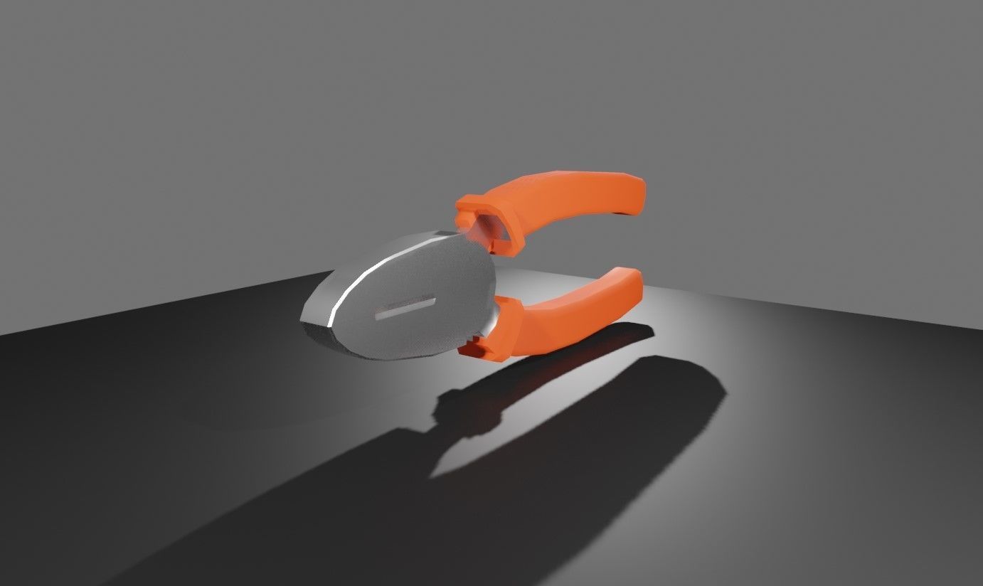Cutting Pliers Tool Workshop - Ferramenta Alicate de Corte Low-poly 3D model_5