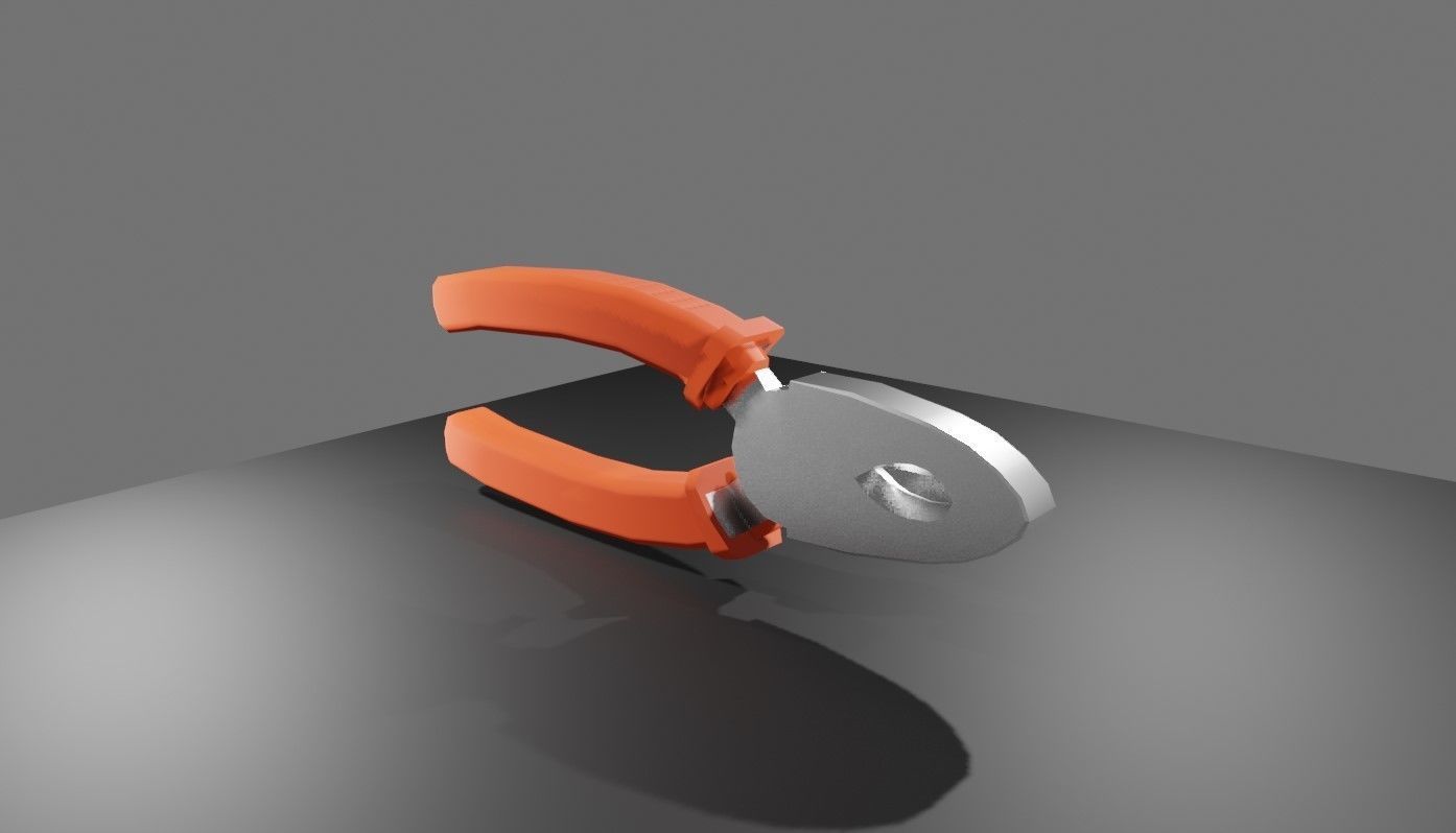 Cutting Pliers Tool Workshop - Ferramenta Alicate de Corte Low-poly 3D model_7