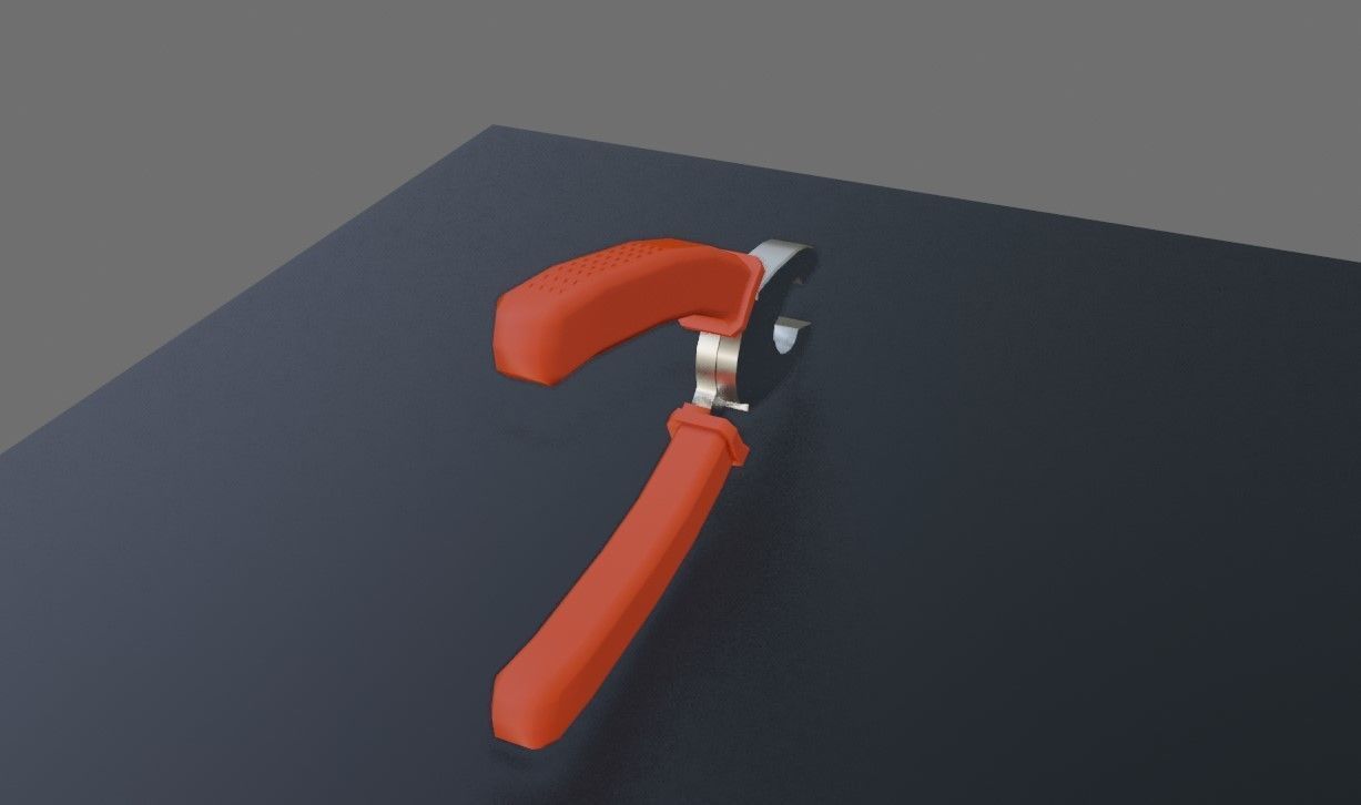 Cutting Pliers Tool Workshop - Ferramenta Alicate de Corte Low-poly 3D model_4