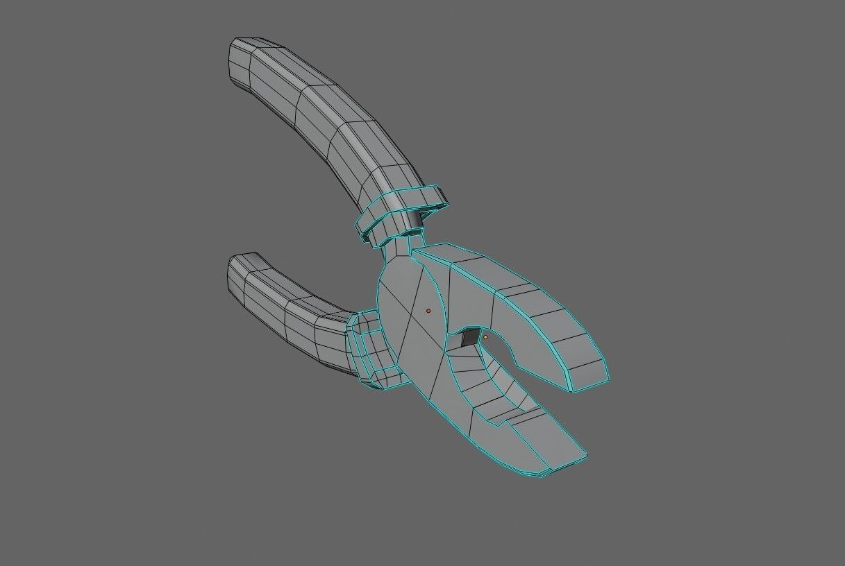 Cutting Pliers Tool Workshop - Ferramenta Alicate de Corte Low-poly 3D model_15