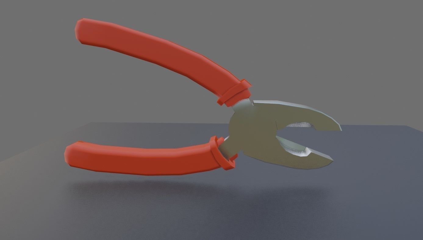 Cutting Pliers Tool Workshop - Ferramenta Alicate de Corte Low-poly 3D model_3