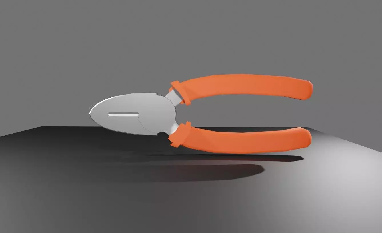 Cutting Pliers Tool Workshop - Ferramenta Alicate de Corte Low-poly 3D model_0