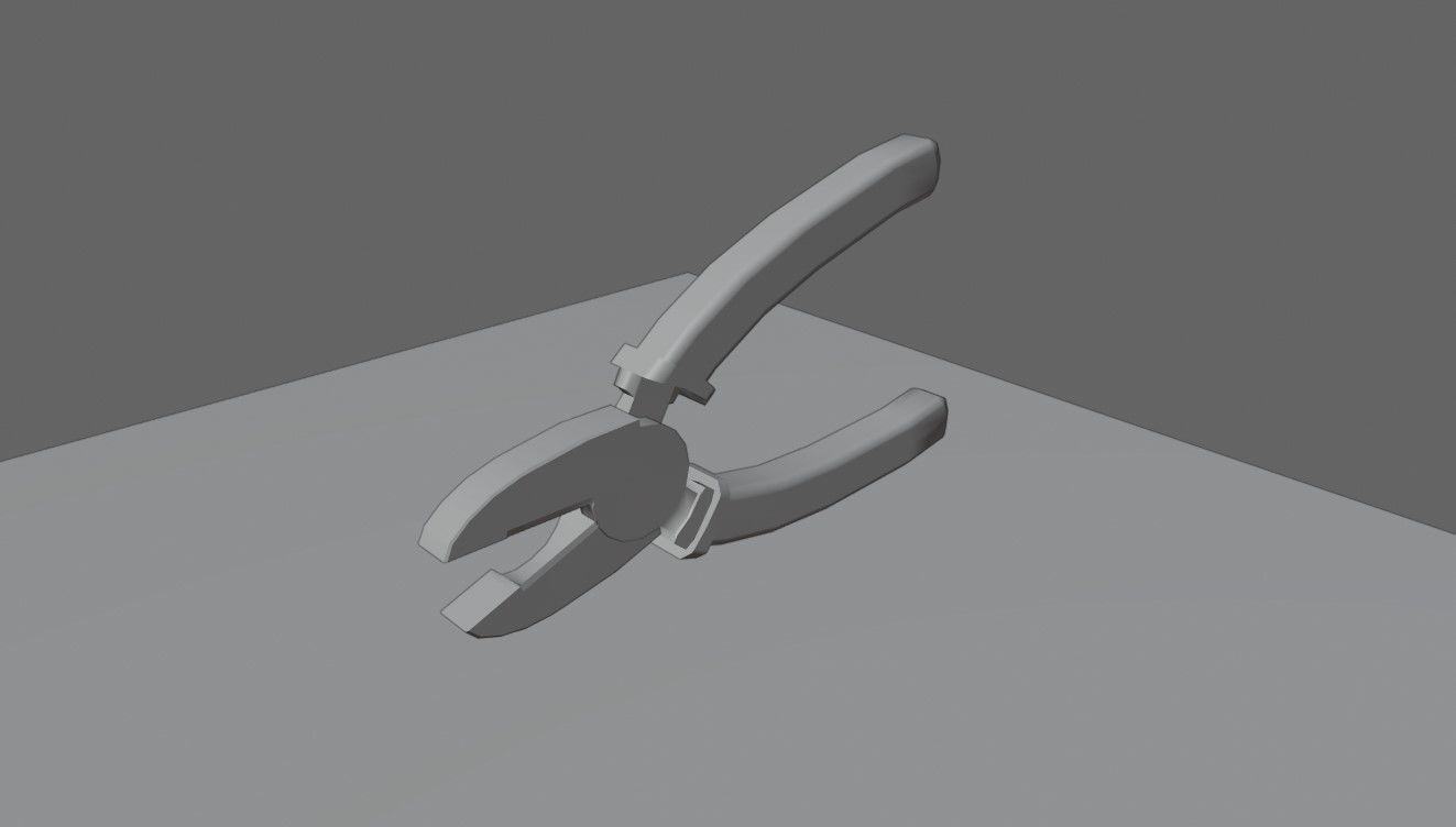 Cutting Pliers Tool Workshop - Ferramenta Alicate de Corte Low-poly 3D model_13
