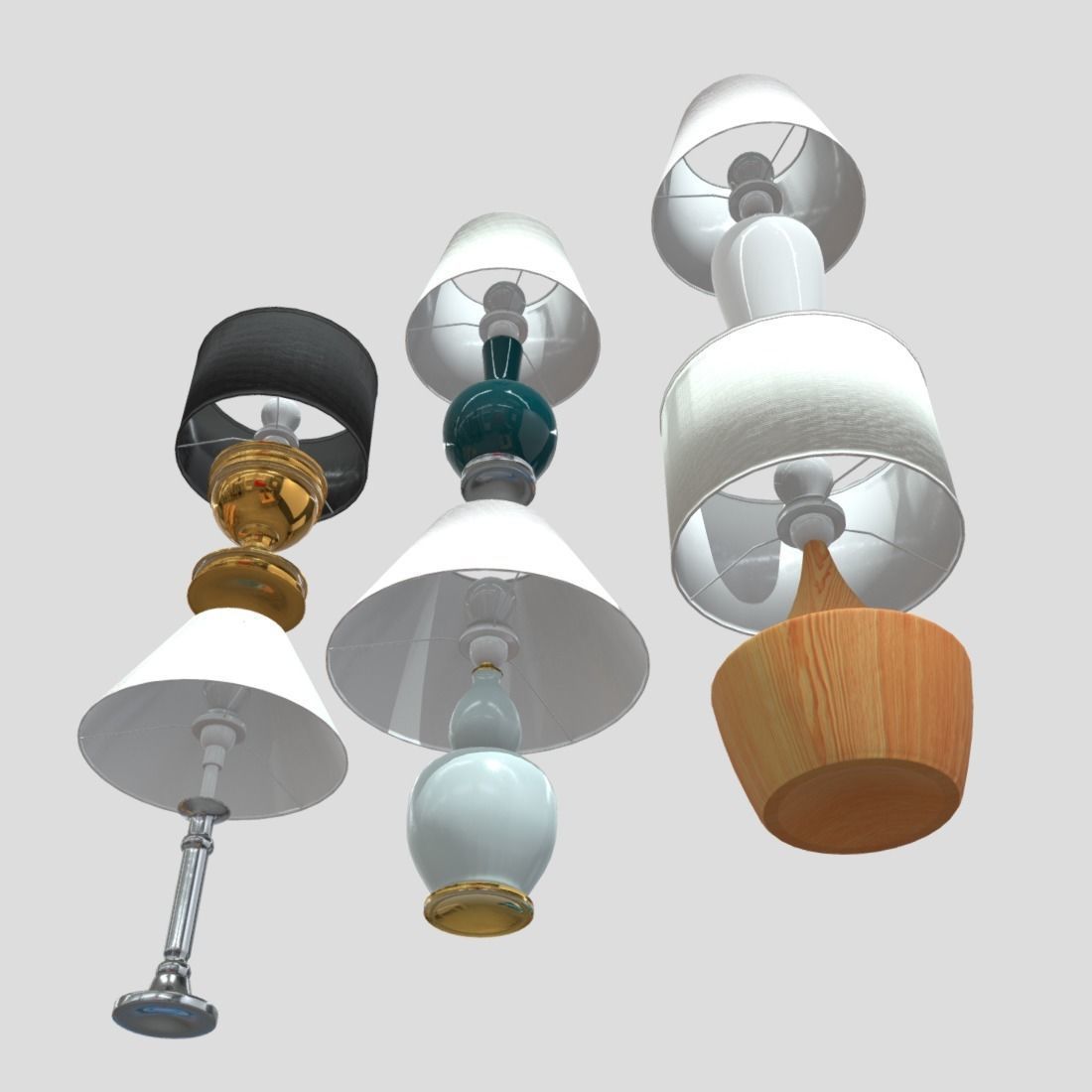 Table Lamp Pack Low-poly 3D model_10