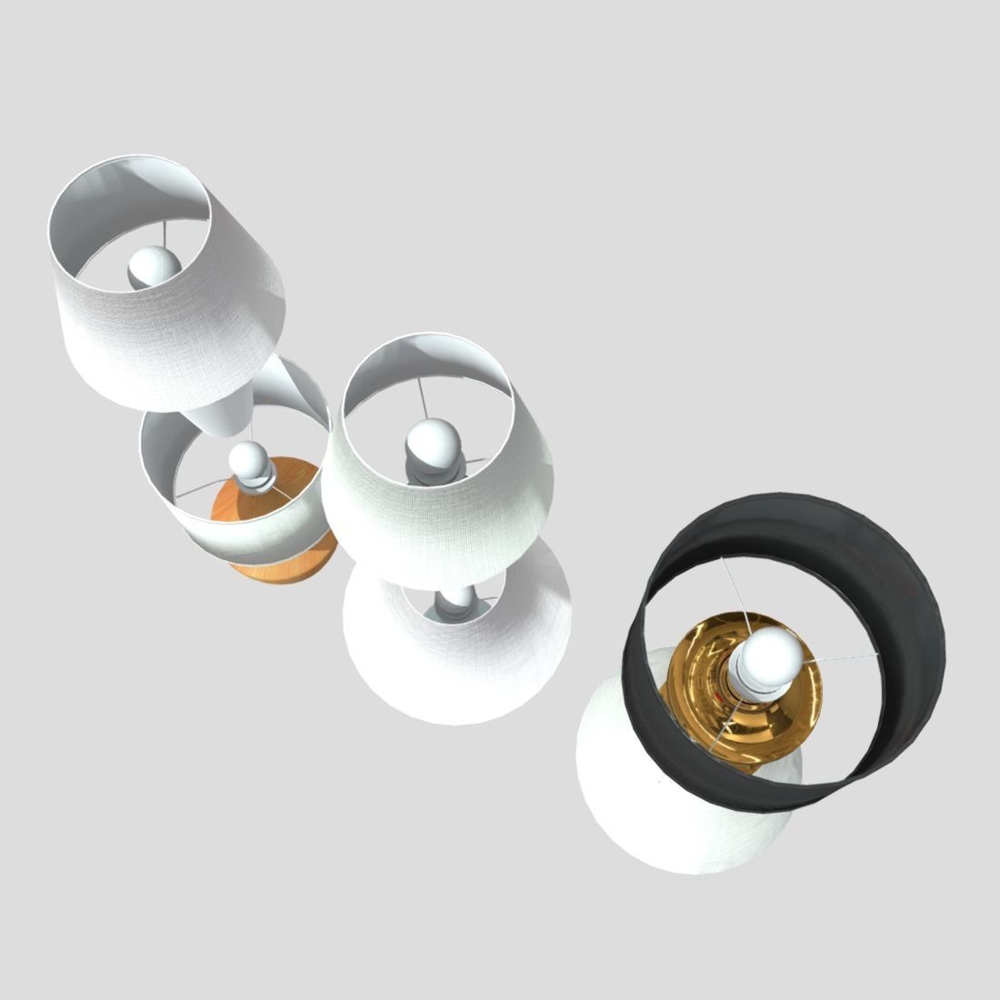 Table Lamp Pack Low-poly 3D model_6