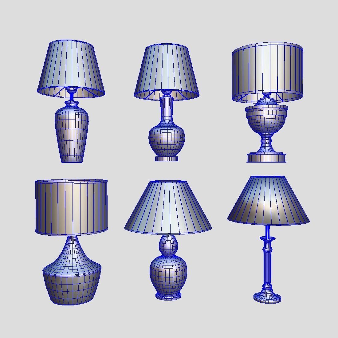 Table Lamp Pack Low-poly 3D model_3