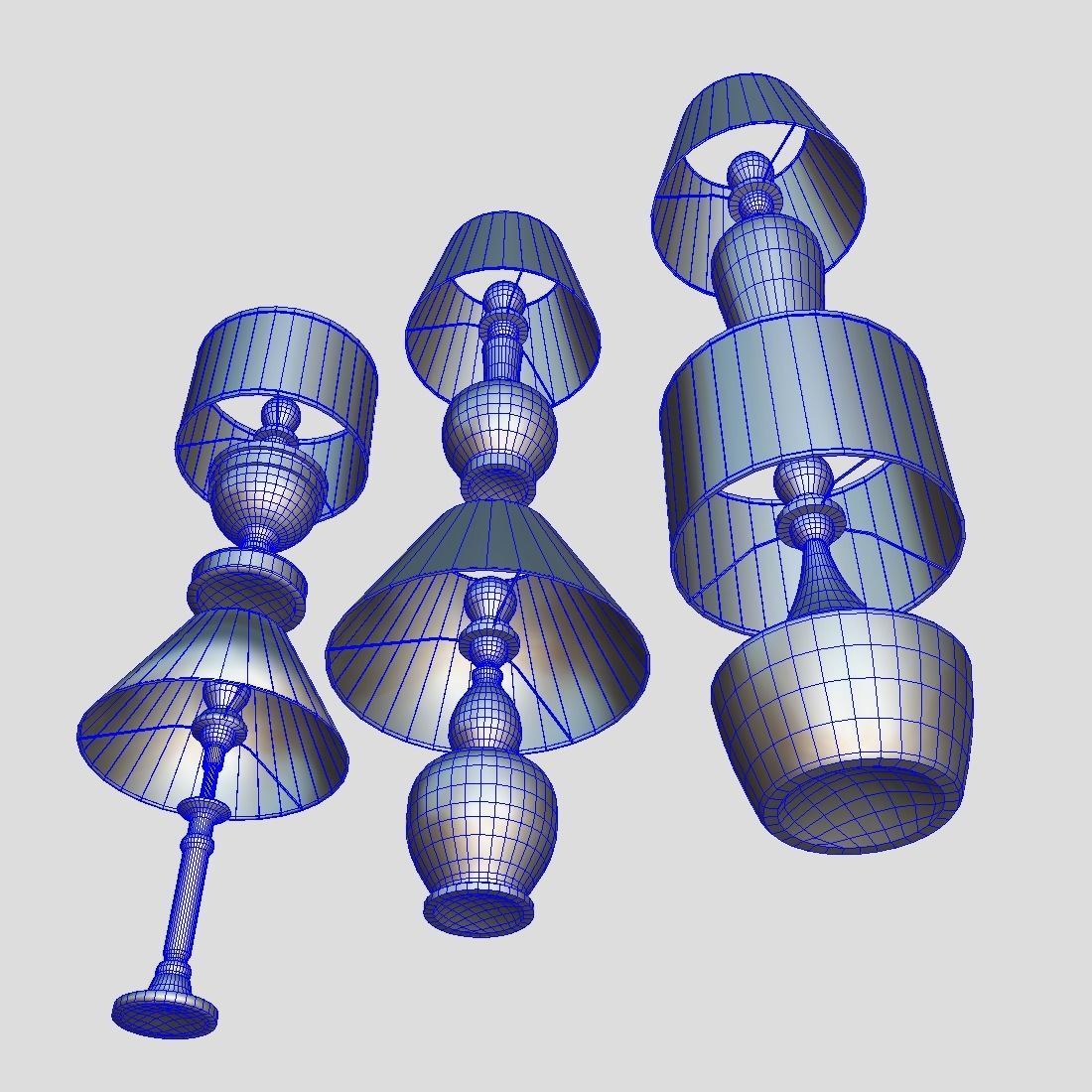 Table Lamp Pack Low-poly 3D model_11