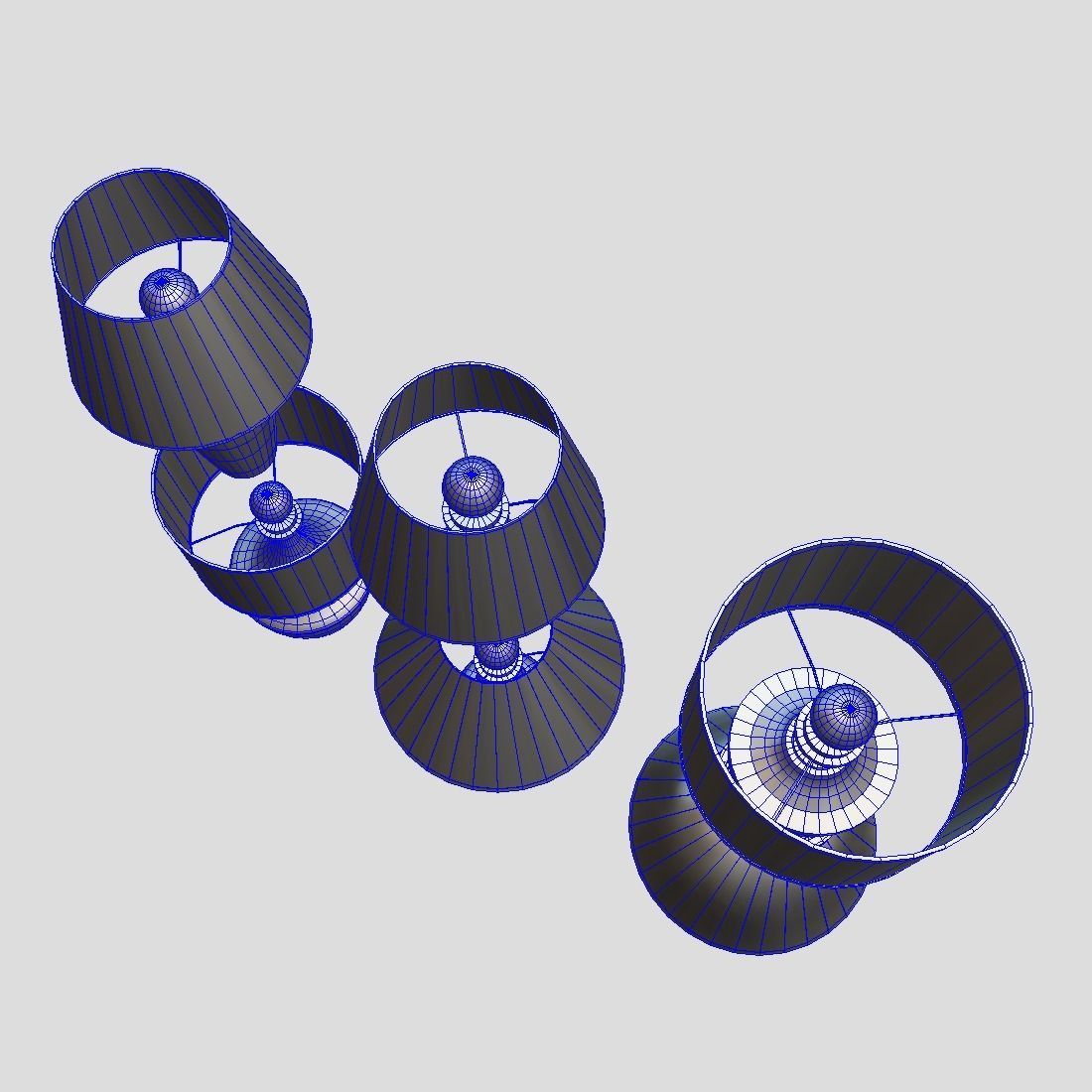 Table Lamp Pack Low-poly 3D model_7