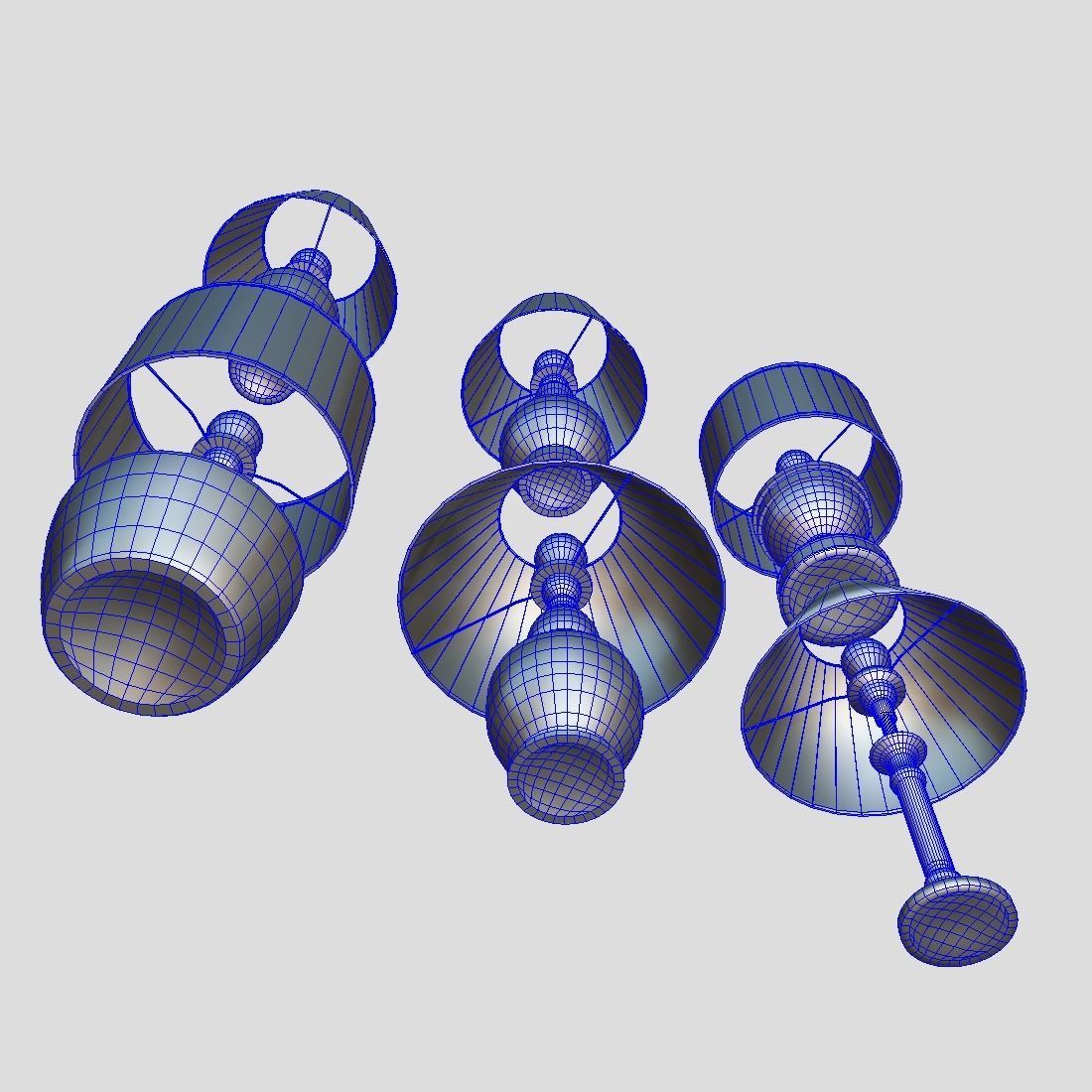 Table Lamp Pack Low-poly 3D model_13