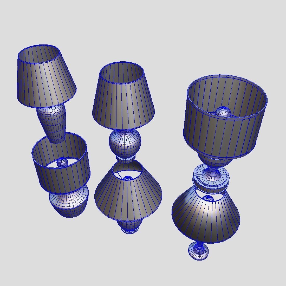 Table Lamp Pack Low-poly 3D model_5