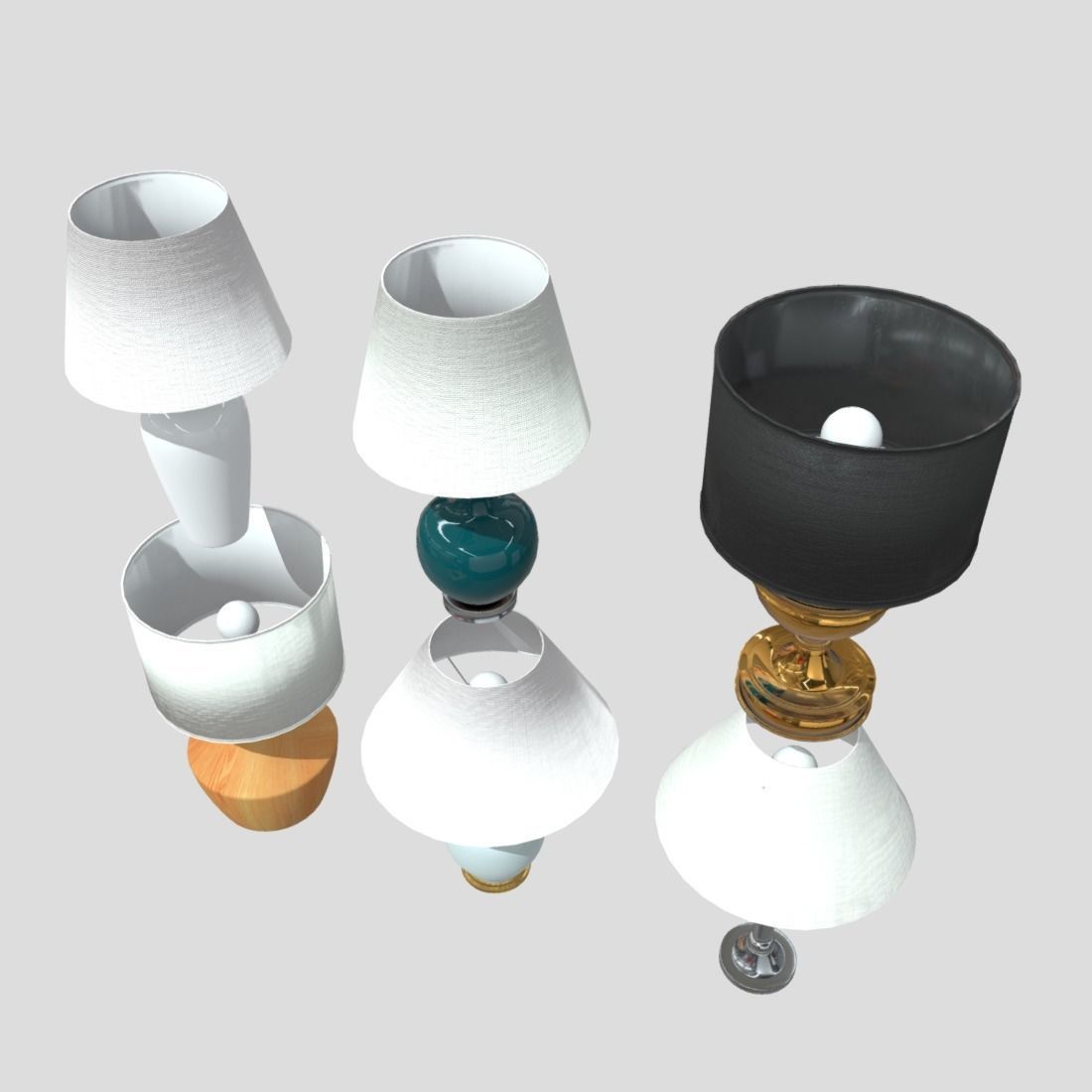 Table Lamp Pack Low-poly 3D model_4