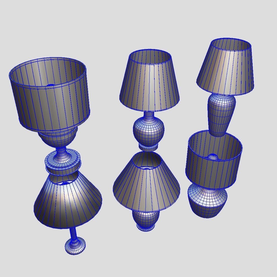 Table Lamp Pack Low-poly 3D model_9