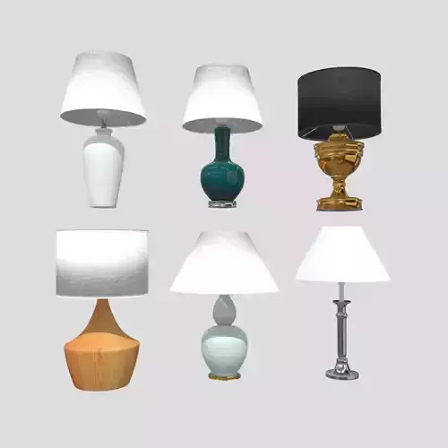 Table Lamp Pack Low-poly 3D model