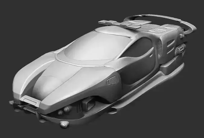 Police car of the future 3D print model