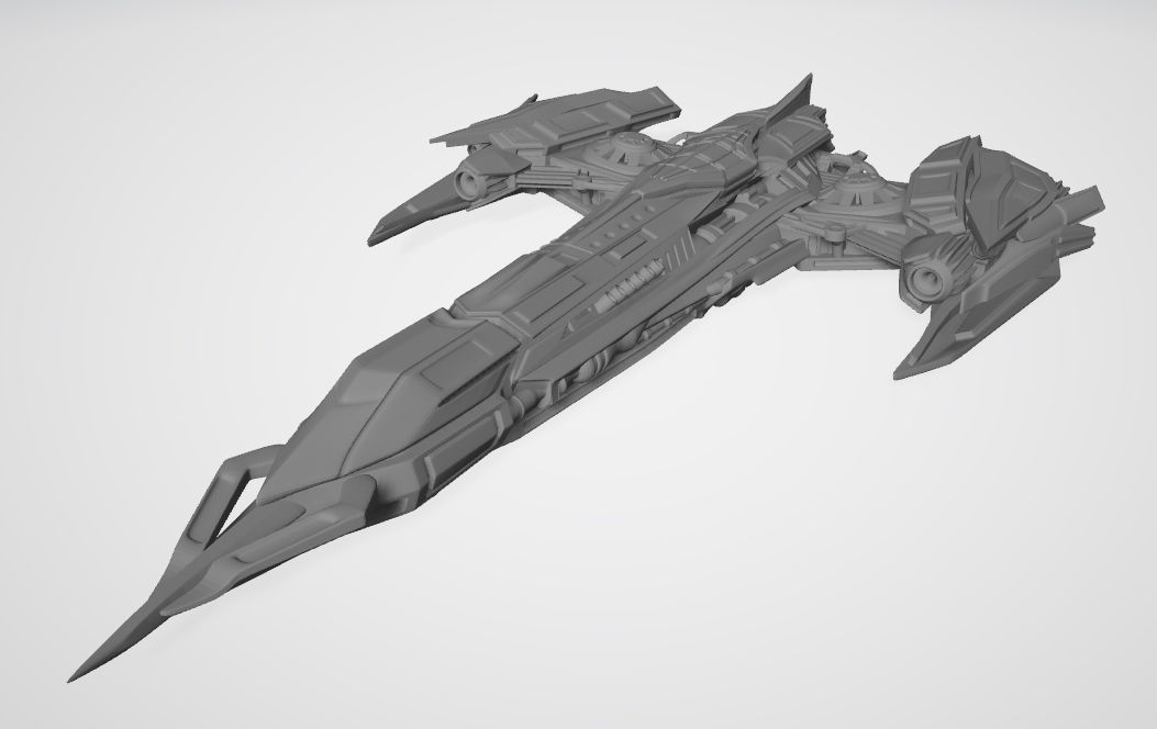 Spaceship 3D print model_3
