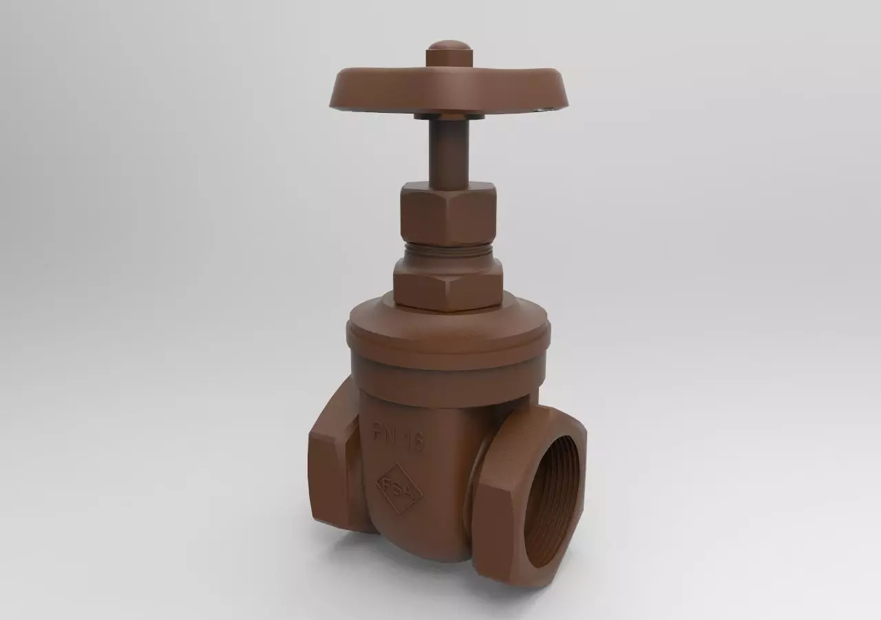 crane gate valve 3D print model