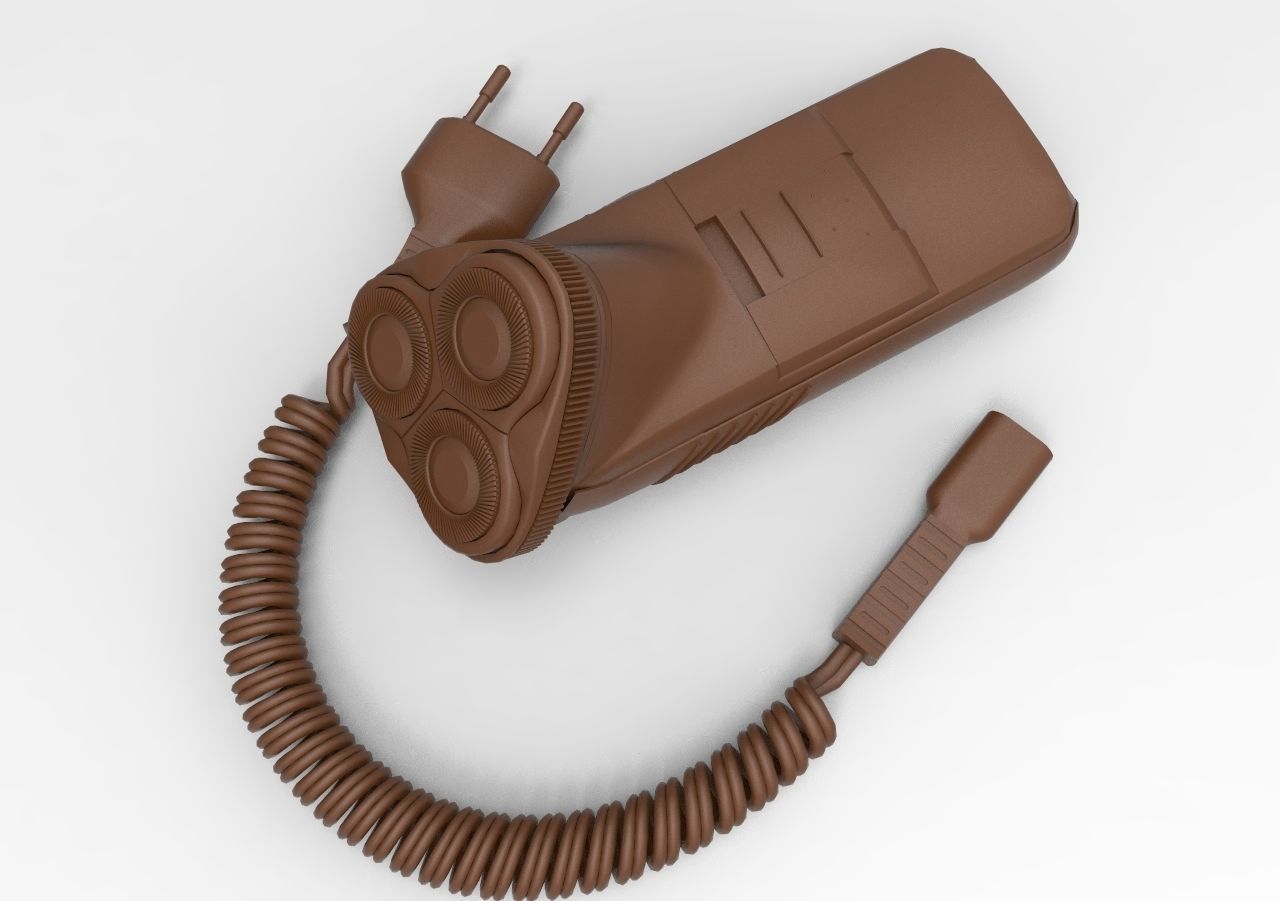 razor device with cord 3D print model_3