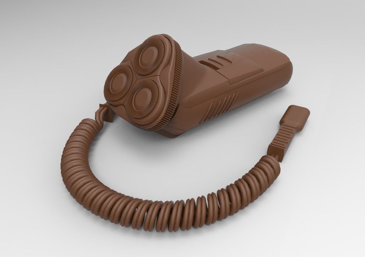 razor device with cord 3D print model_2