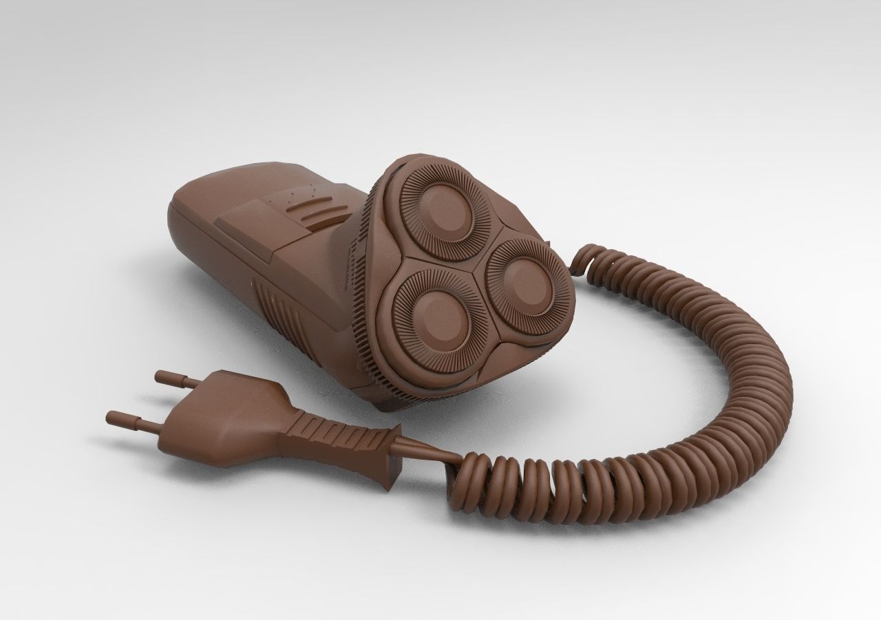 razor device with cord 3D print model_1