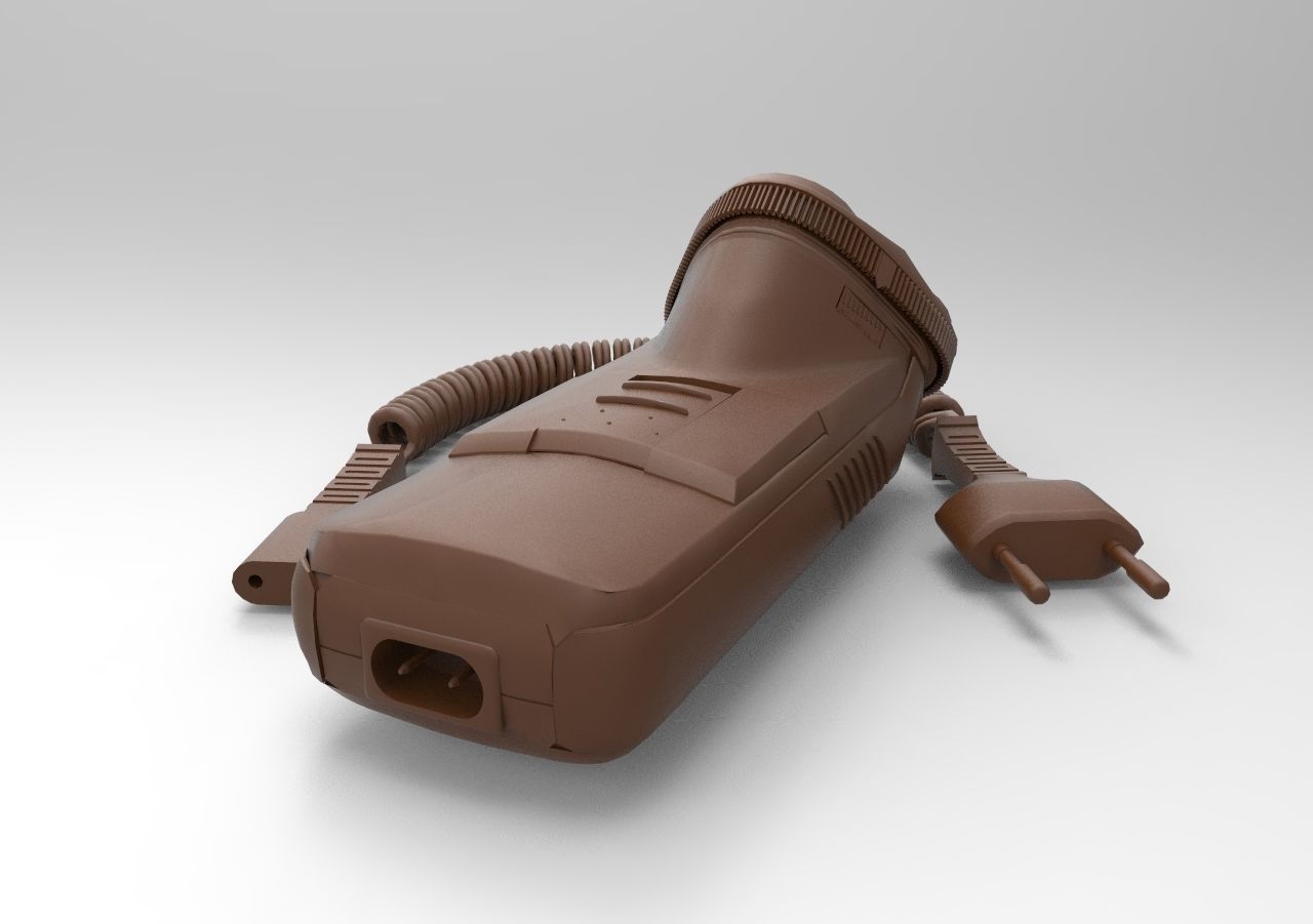 razor device with cord 3D print model_4