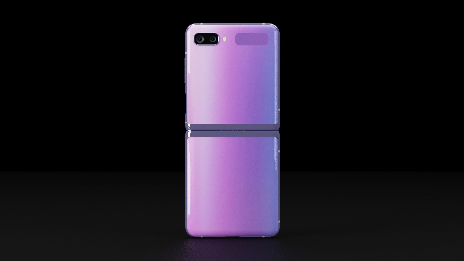 Samsung Z Flip Foldable in all official colors Low-poly 3D model_1