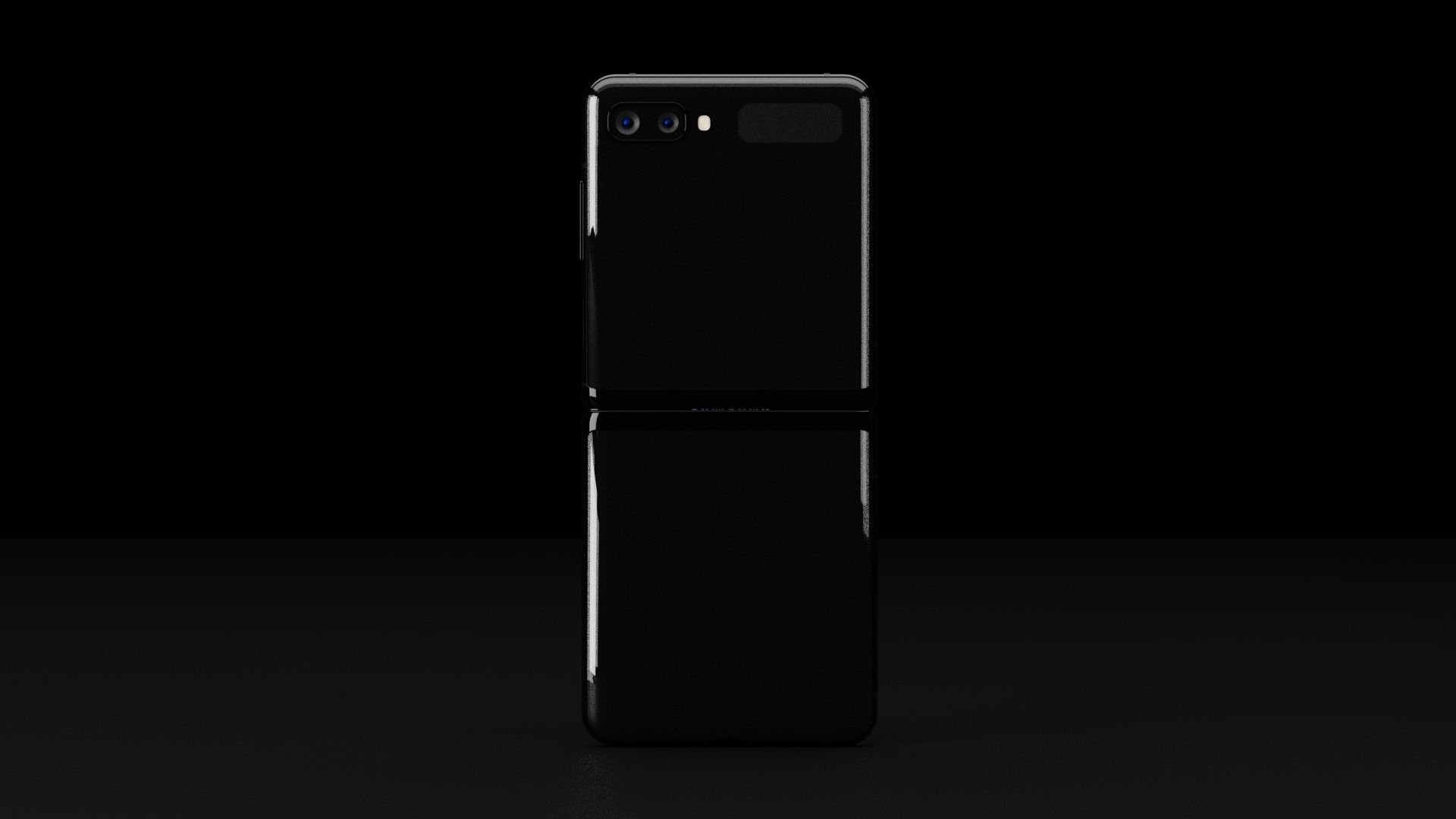 Samsung Z Flip Foldable in all official colors Low-poly 3D model_2