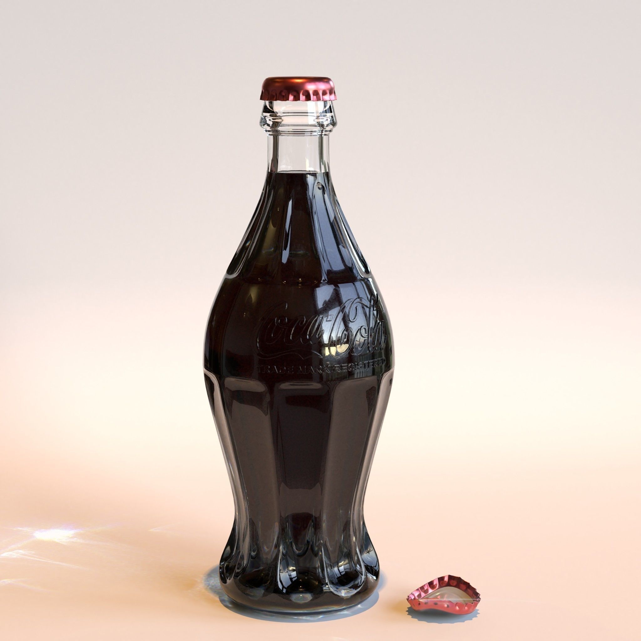 Coca Cola 1915 bootle 3D model_2