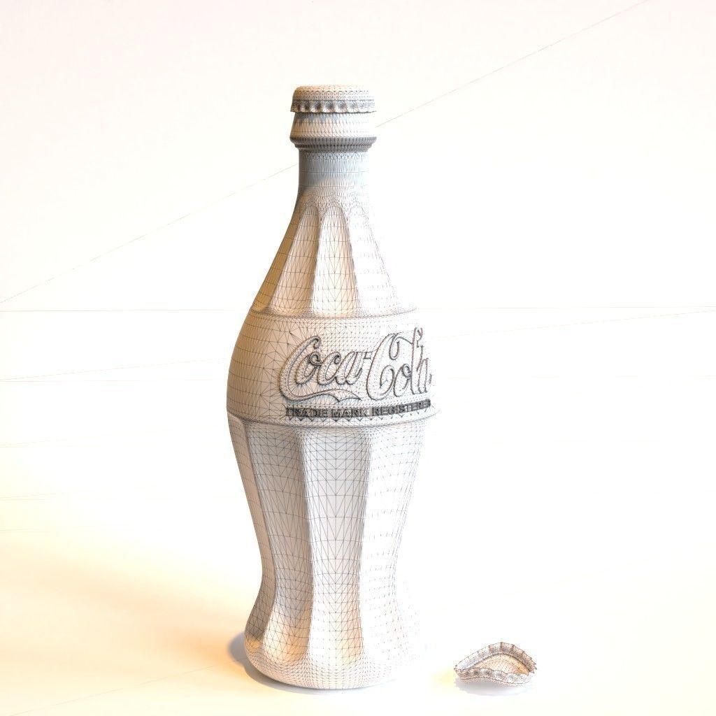 Coca Cola 1915 bootle 3D model_3