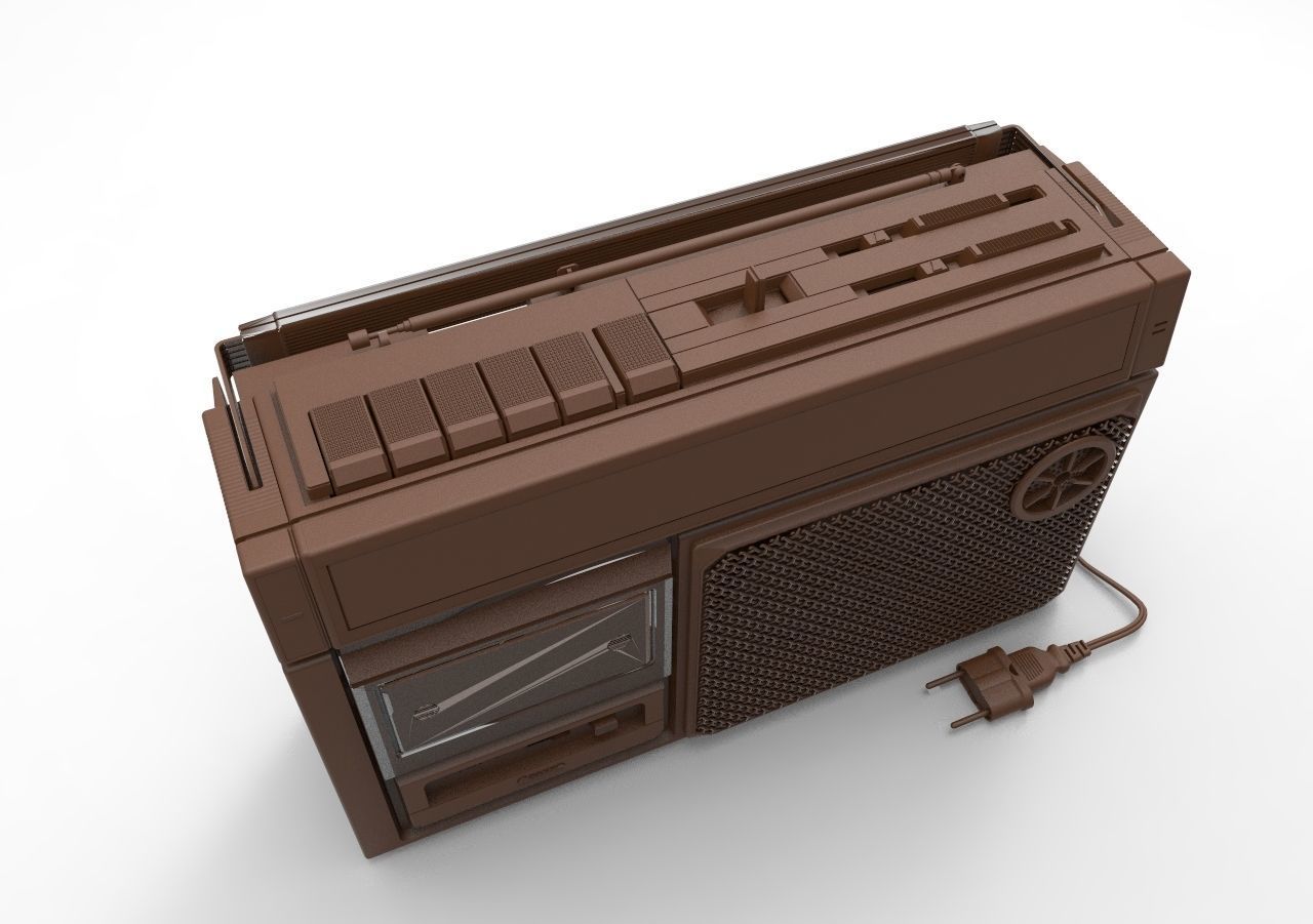 radio retro 3D print model_4