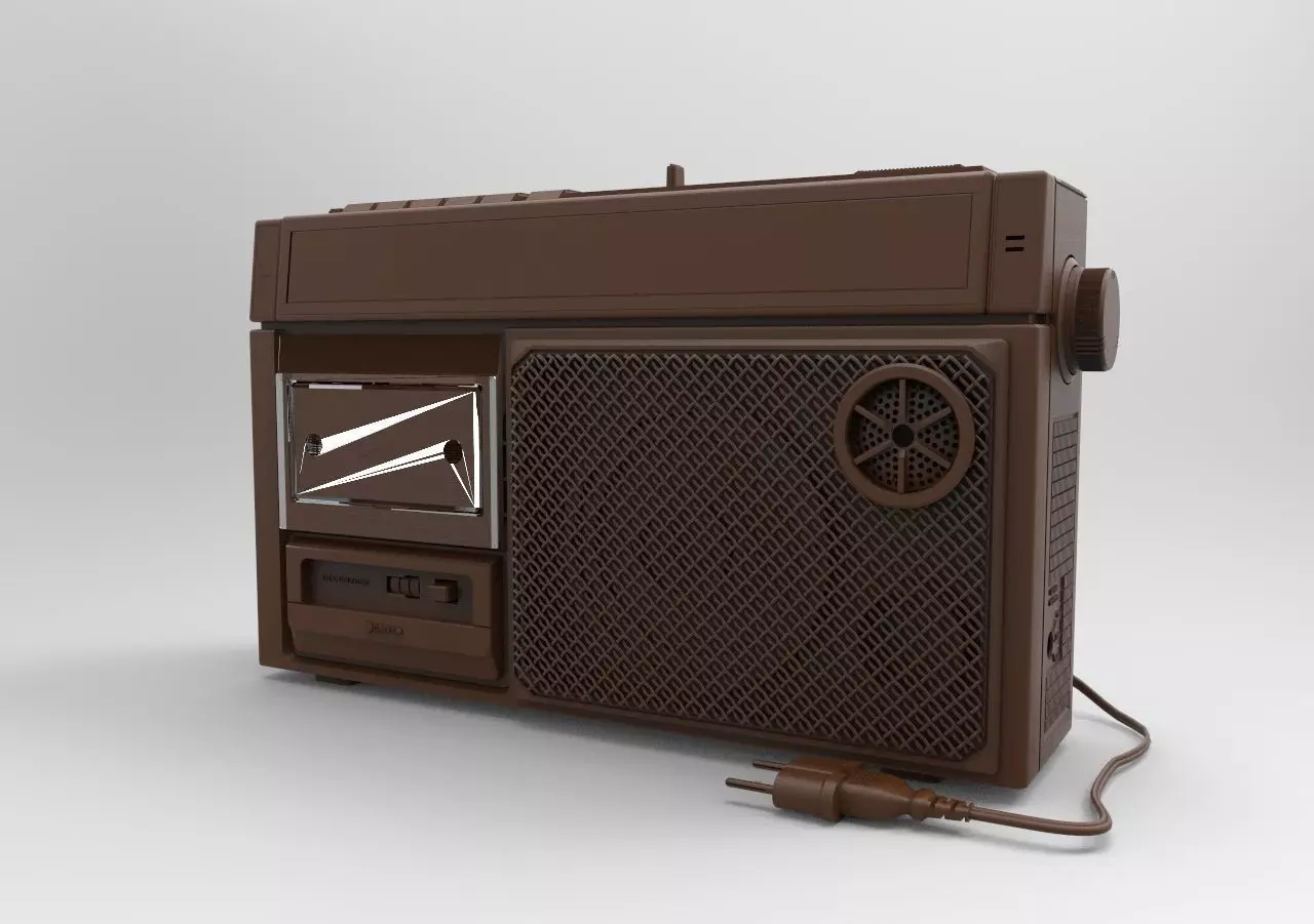 radio retro 3D print model_0