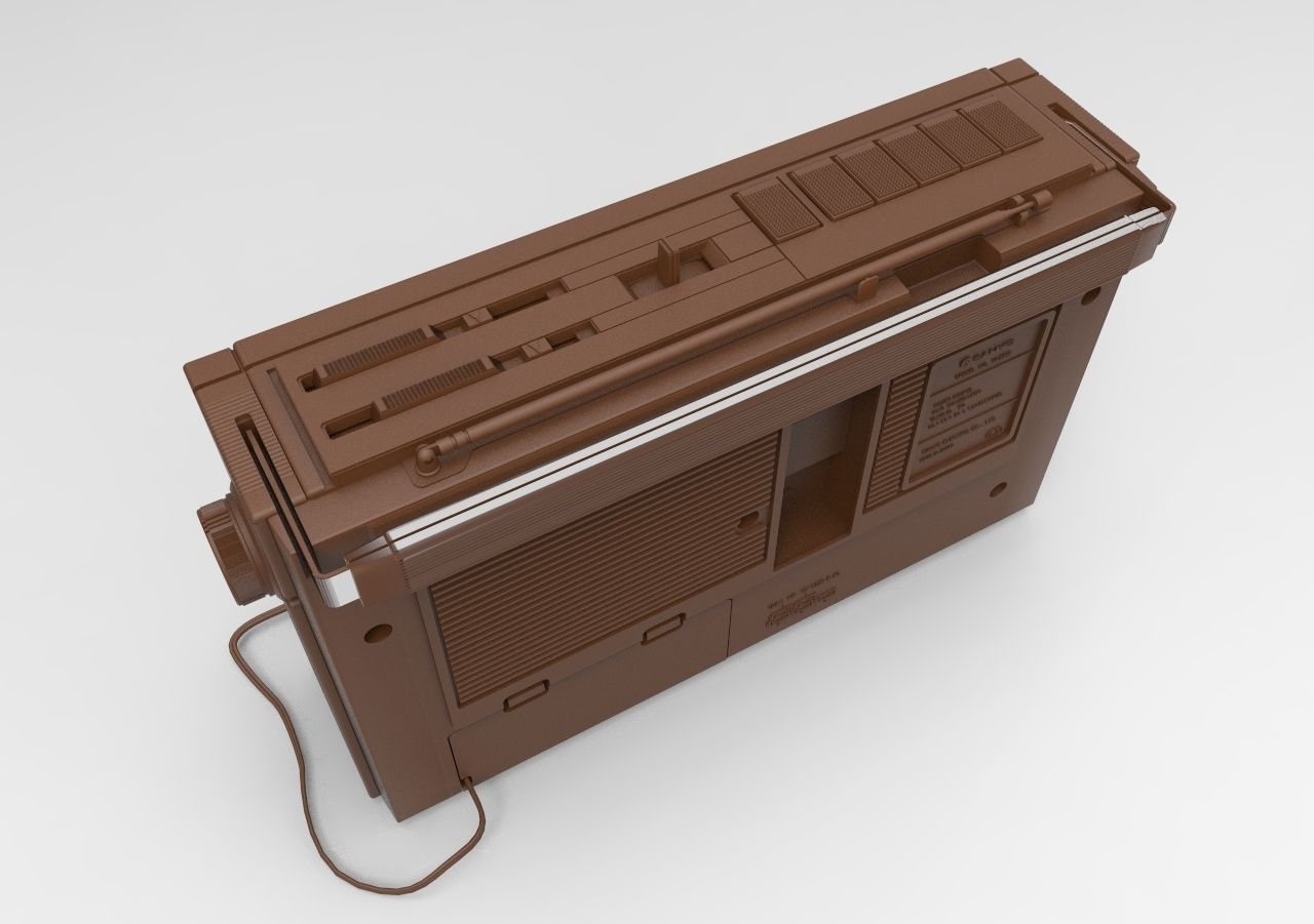 radio retro 3D print model_3