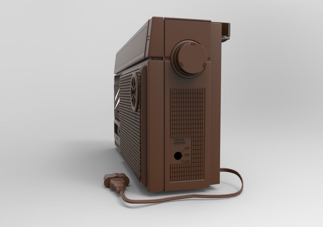radio retro 3D print model_1