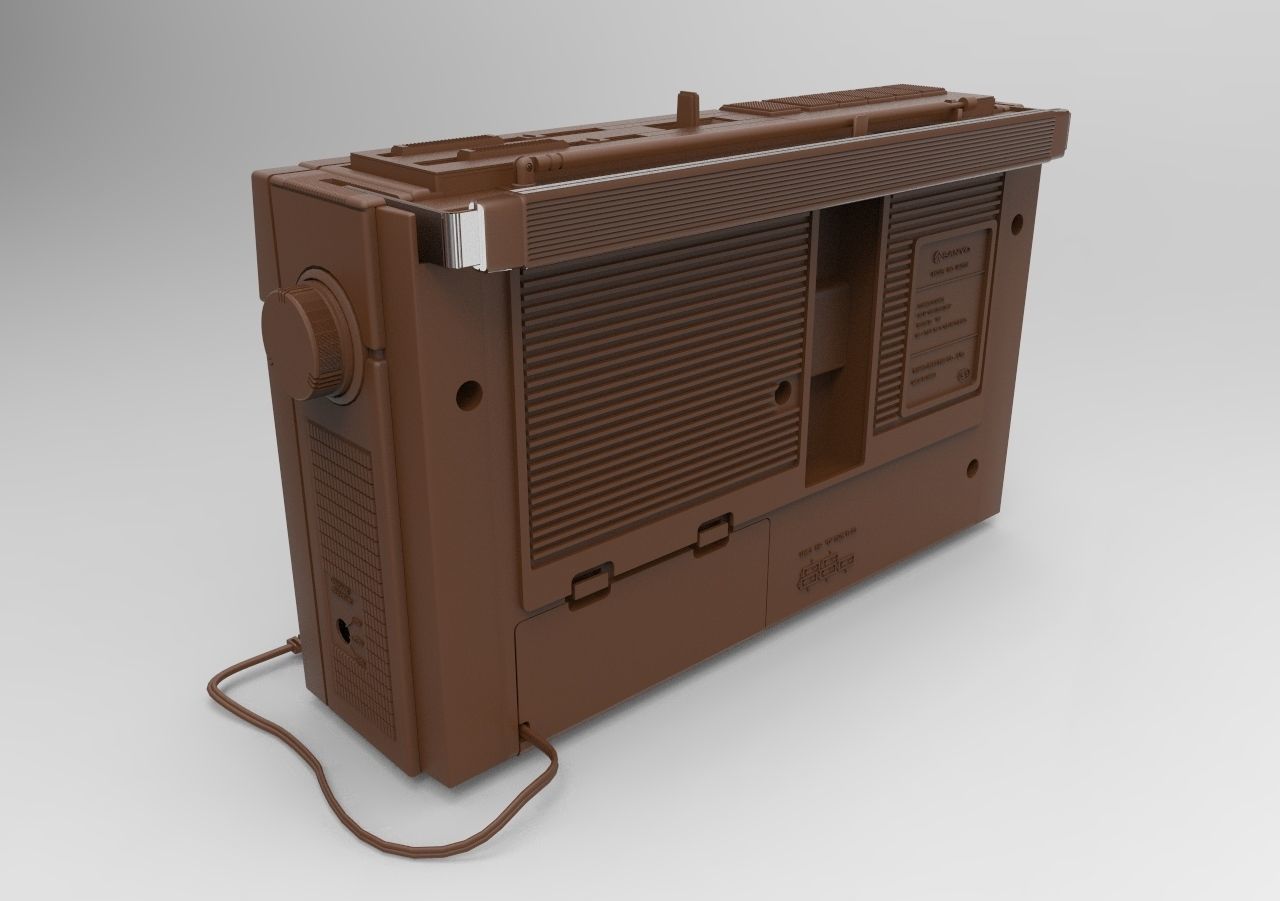 radio retro 3D print model_2