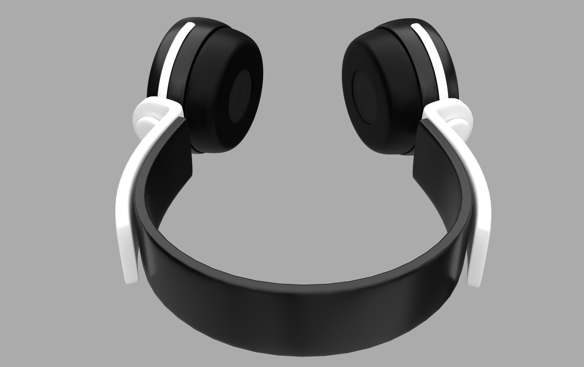 Headphones headphone Low-poly 3D model_9