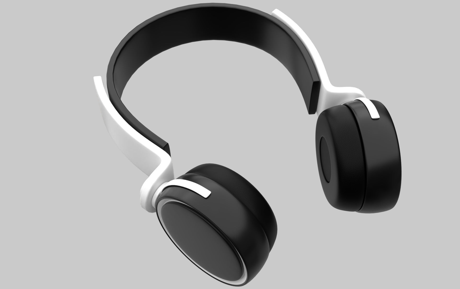 Headphones headphone Low-poly 3D model_1