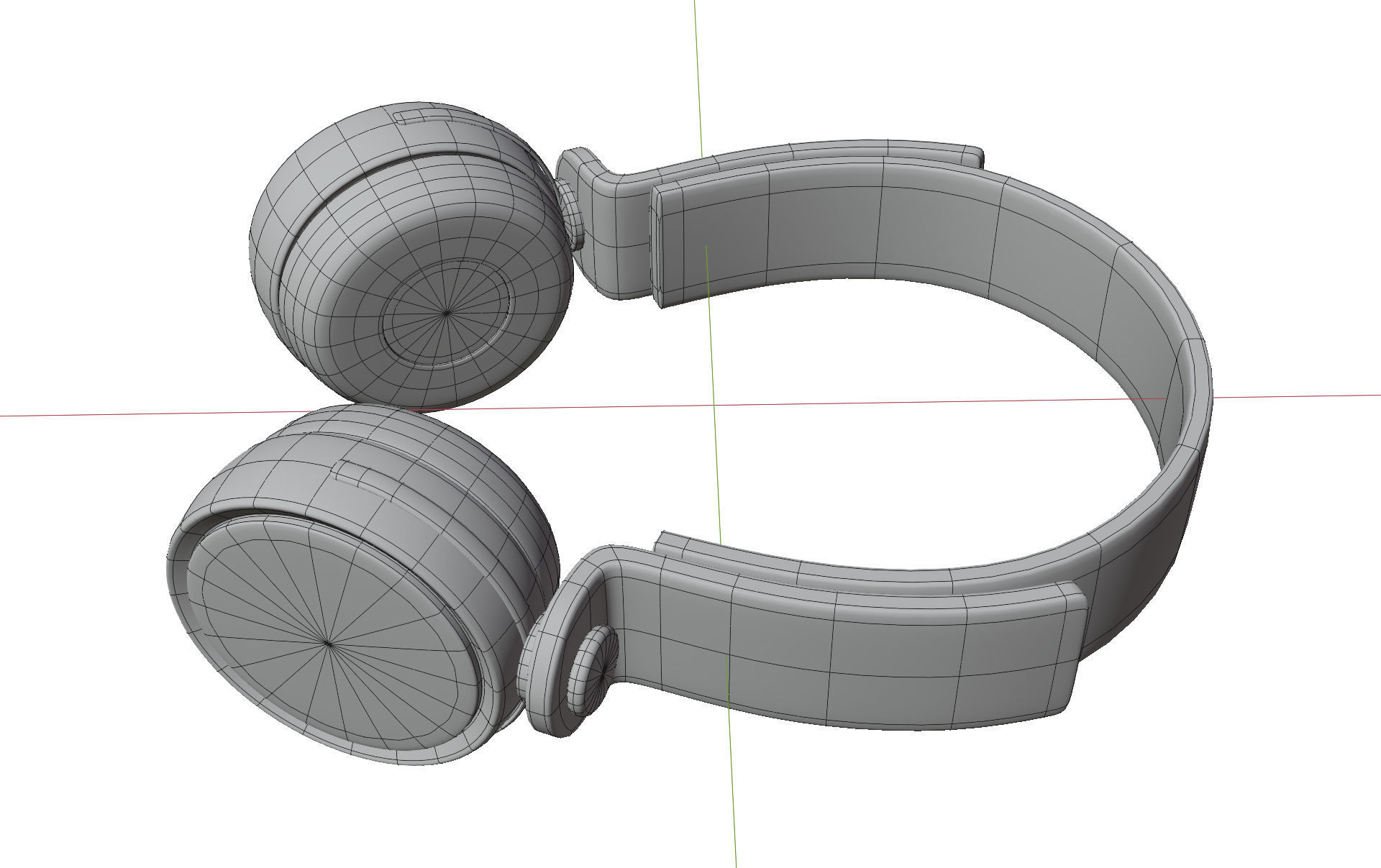 Headphones headphone Low-poly 3D model_6