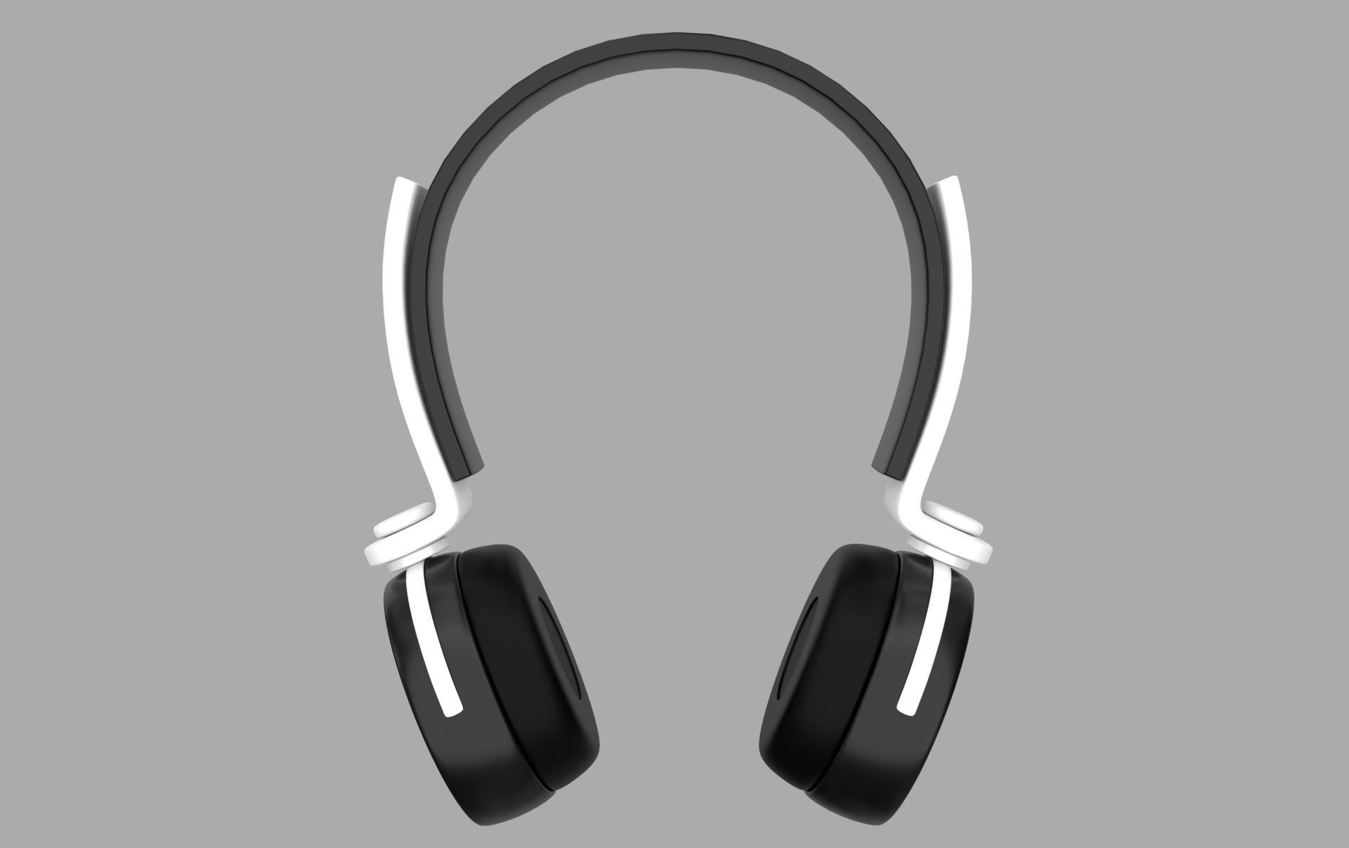 Headphones headphone Low-poly 3D model_7