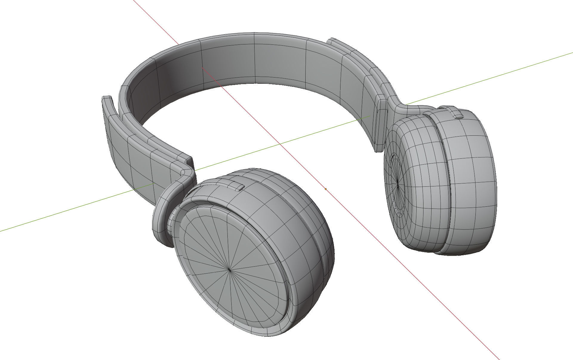 Headphones headphone Low-poly 3D model_4