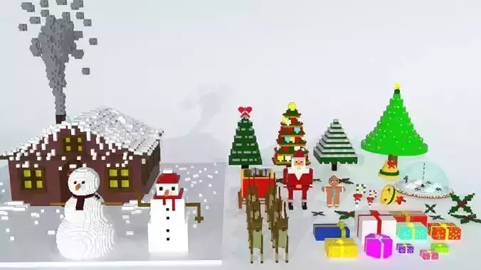 Voxel Christmas New Year Pack