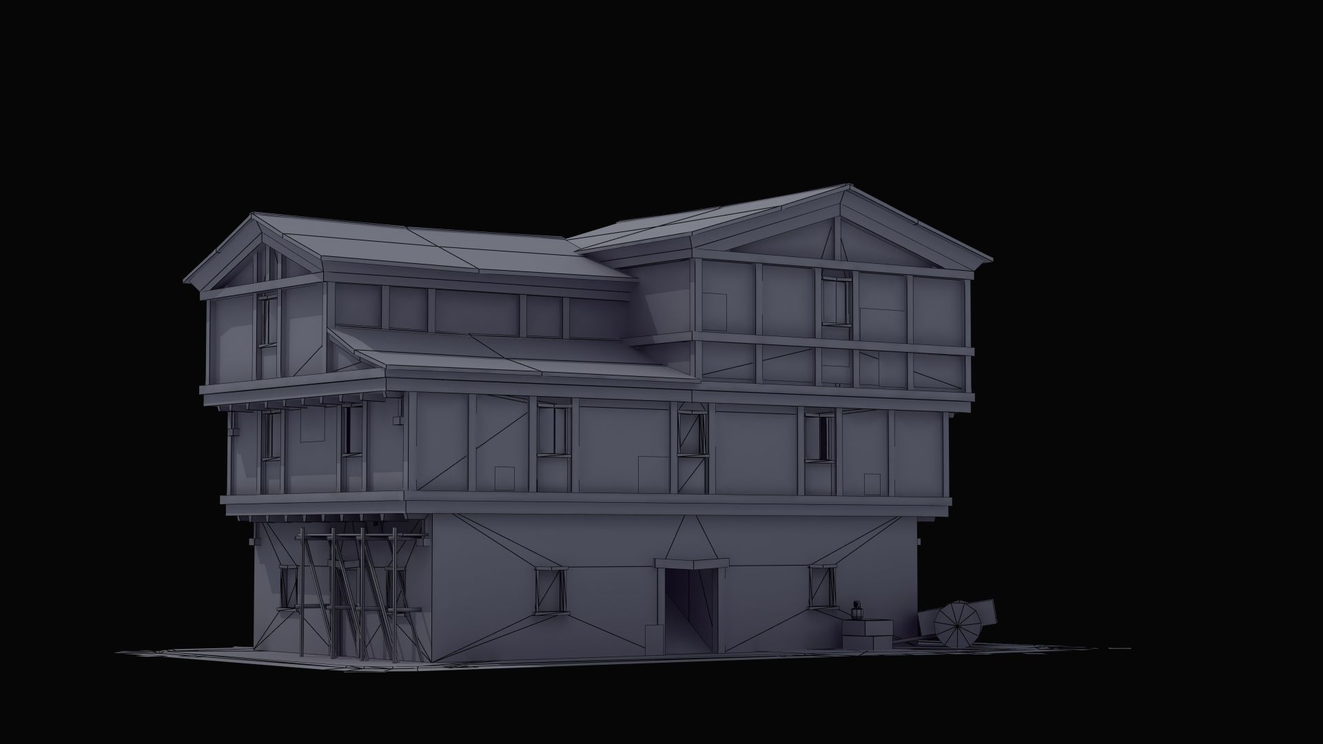 Small Ancient Apartment Low-poly 3D model_52