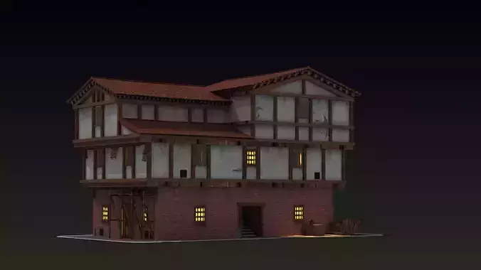 Small Ancient Apartment Low-poly 3D model