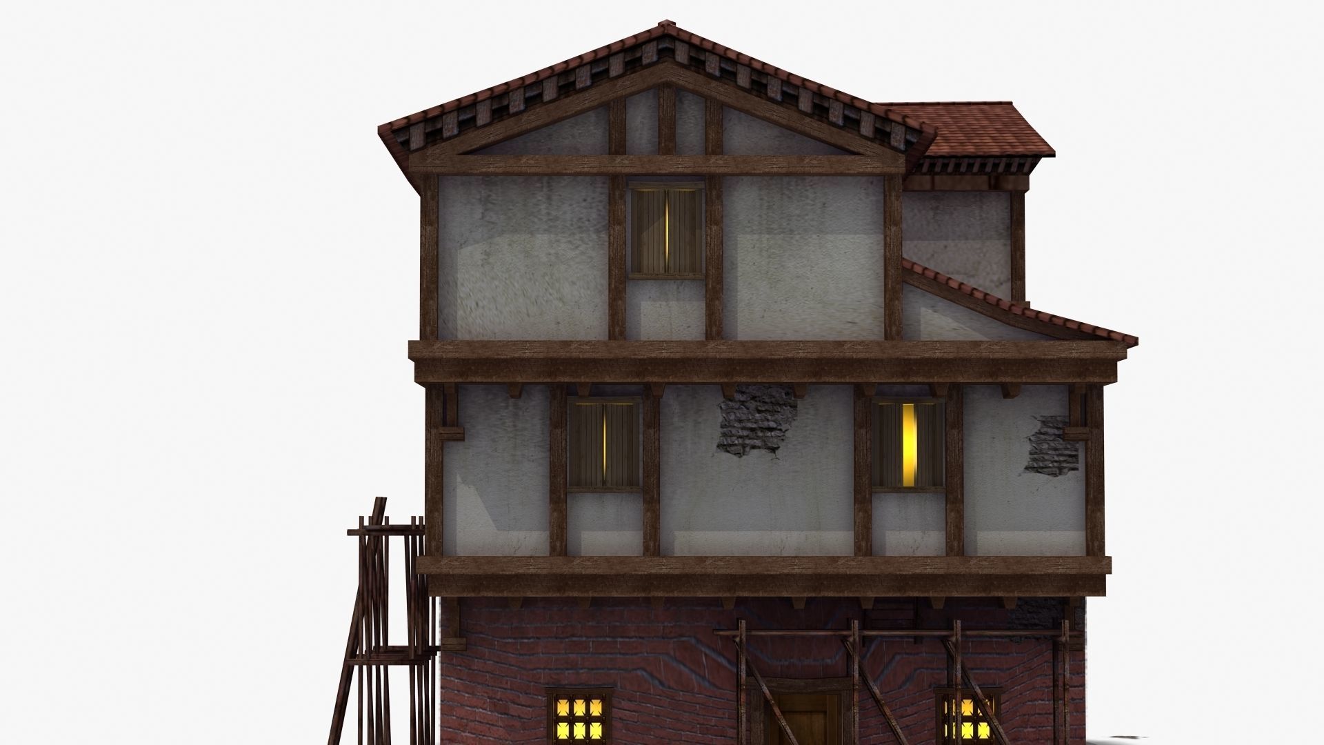 Small Ancient Apartment Low-poly 3D model_28
